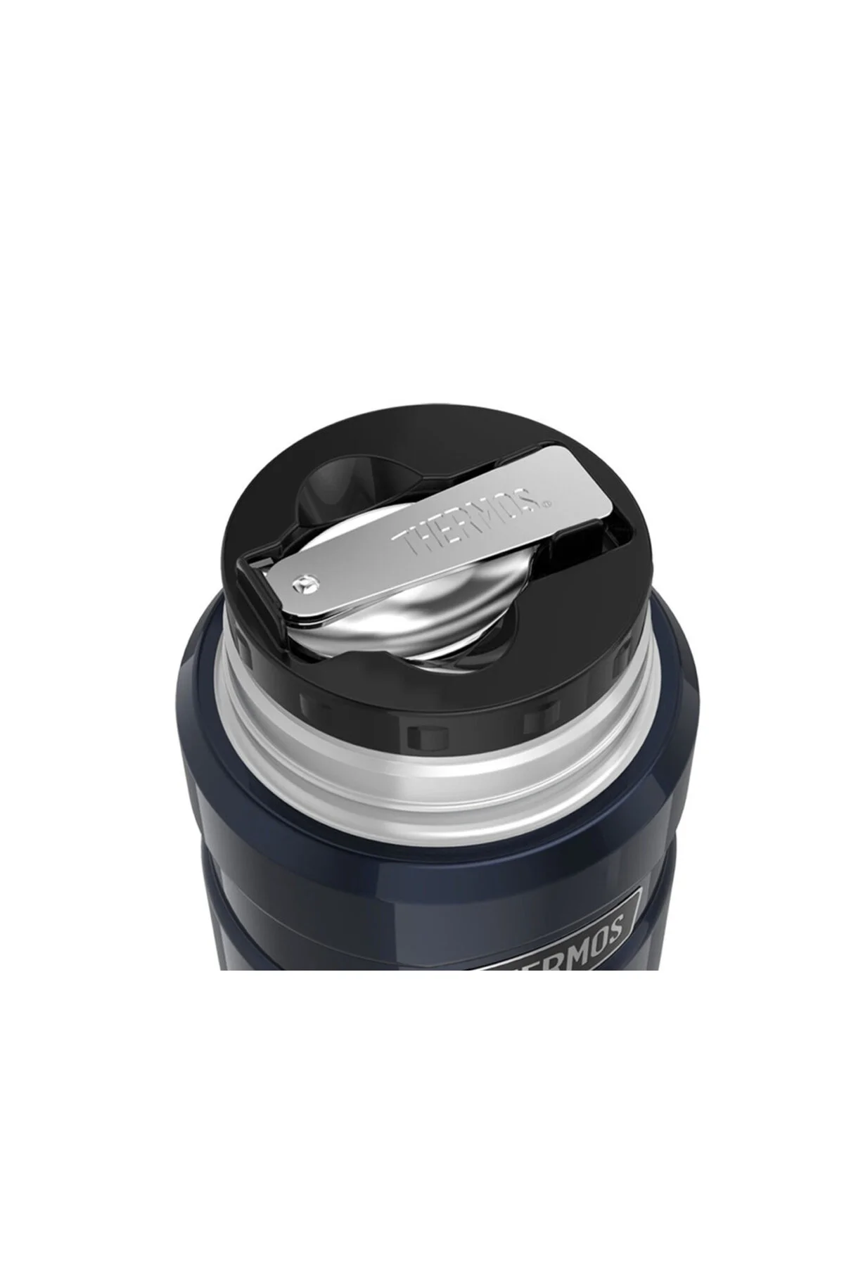 فلاسک قمقمه غذا 0.47 لیتری با عایق سرد فولاد ضد زنگ قاشق رنگارنگ اورجینال Thermos