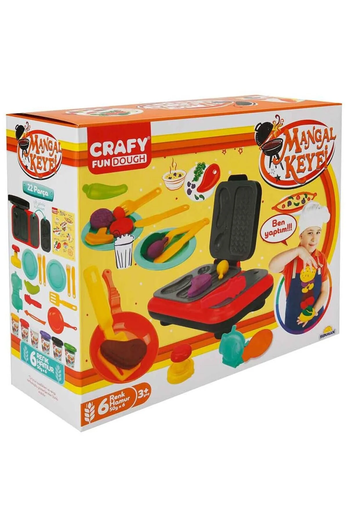اسباب بازی های فیگور دیگر آموزش آموزشی PLAY DOUGH SET BBQ ENJOYMENT 6X50GR دخترانه پسرانه NEWBRENDHOME