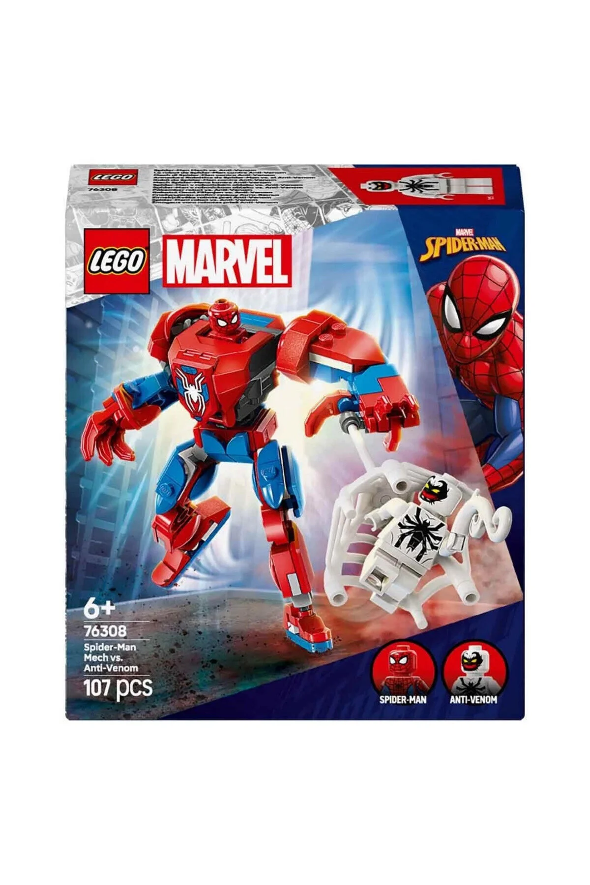 اسباب بازی های فیگور دیگر SPIDERMAN ROBOT AGAINST ANTI VENOM 76308 دخترانه کودکان و نوجوانان پسرانه آموزشی paraply