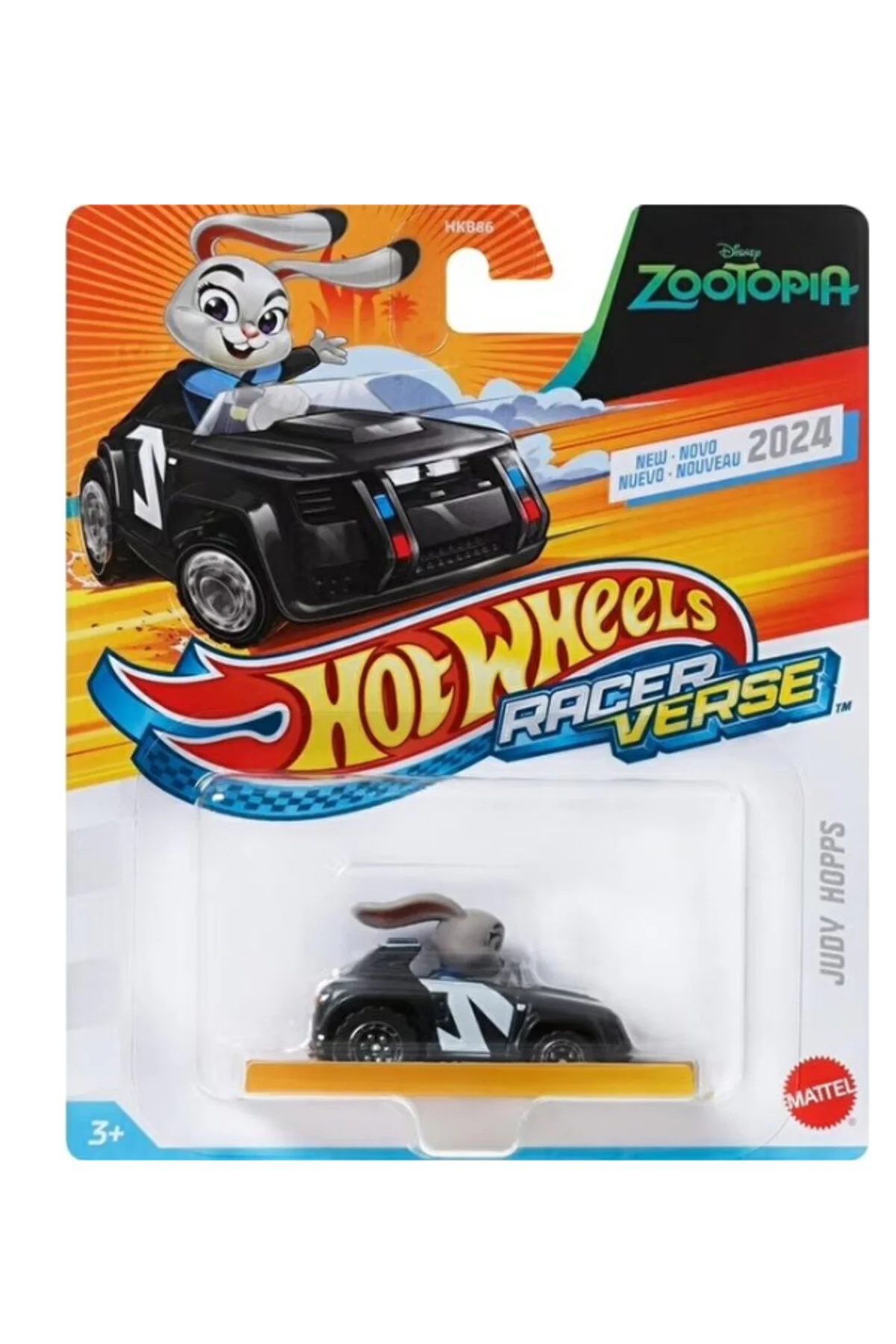 ماشین اسباب بازی RACERVERSE DISNEY JUDY HOPPS جدید 2025 وسایل نقلیه تک شخصیت HOT WHEELS