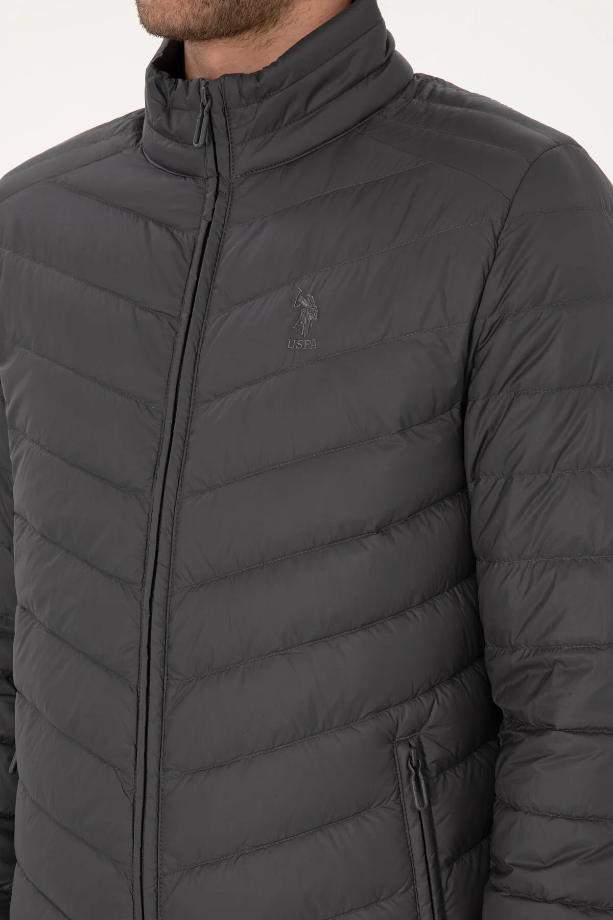 کاپشن مانتو خاکستری مردانه 50310071 VR024 U.S. Polo Assn.