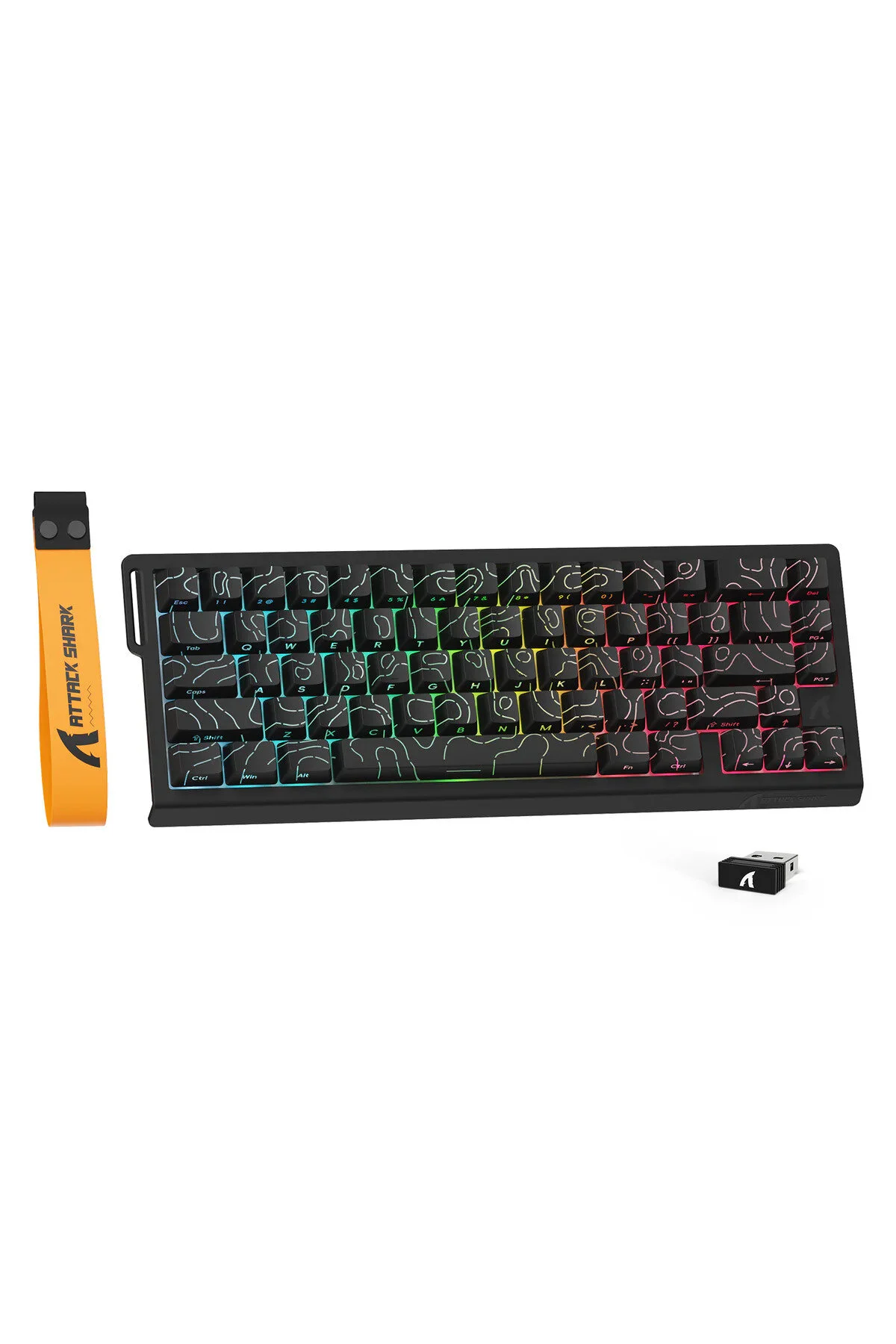 کیبورد مخصوص بازی X68PRO HE RGB 8000HZ TAP 0.01MM صفحه کلید سوئیچ مغناطیسی Attack Shark
