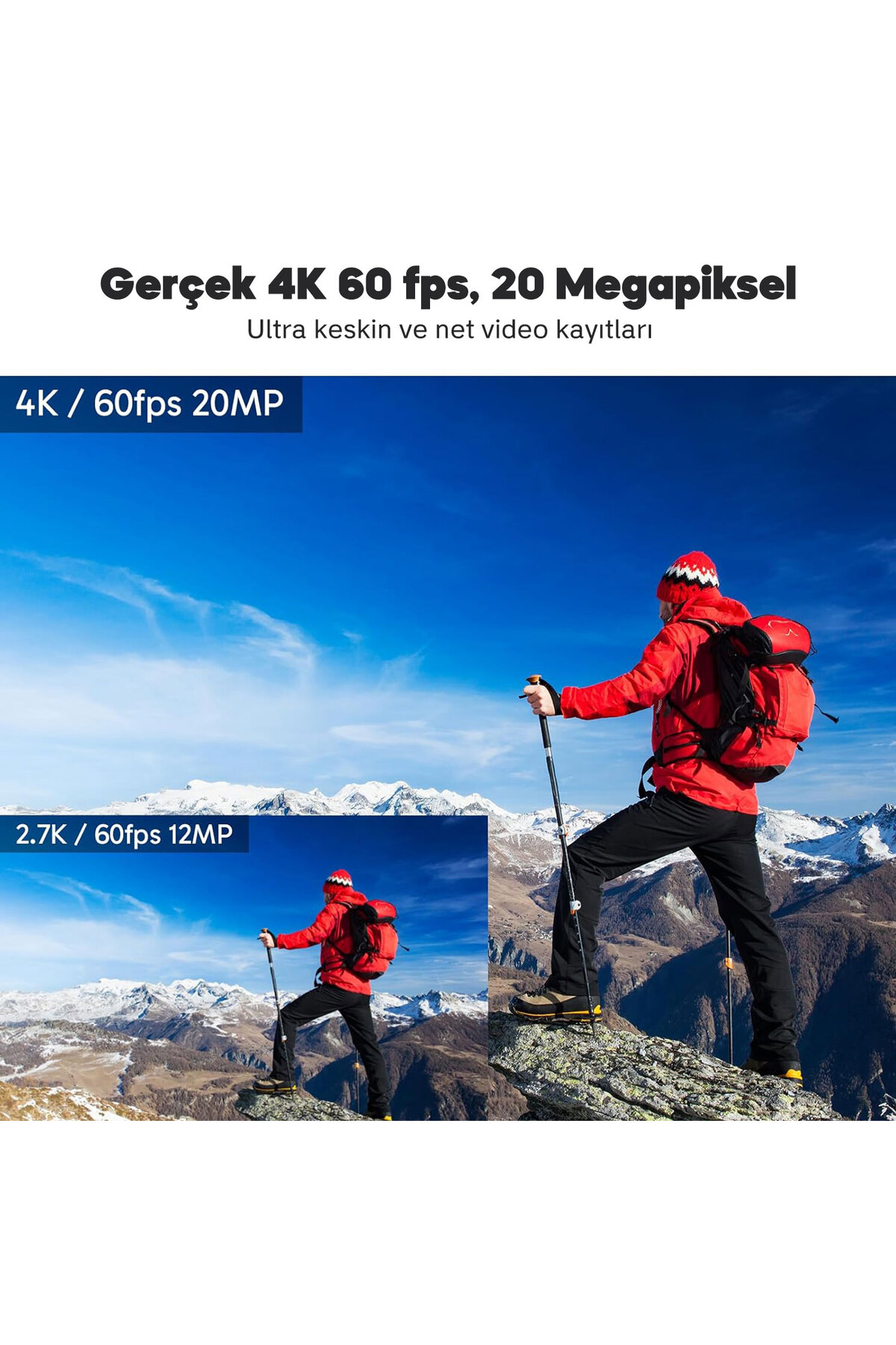 دوربین اکشن و مجموعه لوازم جانبی وای فای 20 مگاپیکسلی V50 ELITE 4K 60FPS قاب ضد آب کنترل برنامه AKASO - AKASO - دوربین اکشن