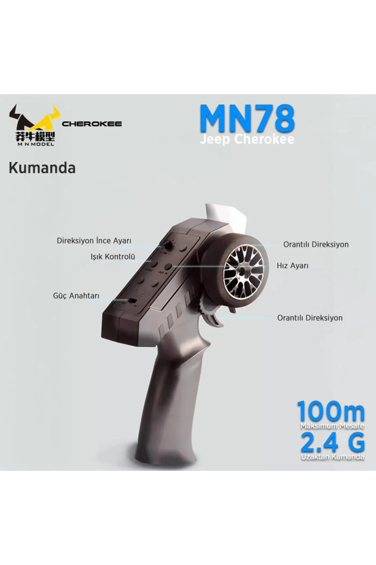 MN78 1 12 JEEP CHEROKEE 4X4 RC مدل CRAWLER کامیون آفرود کنترل از راه دور ماشین RTR آبی ترکیه MN Model