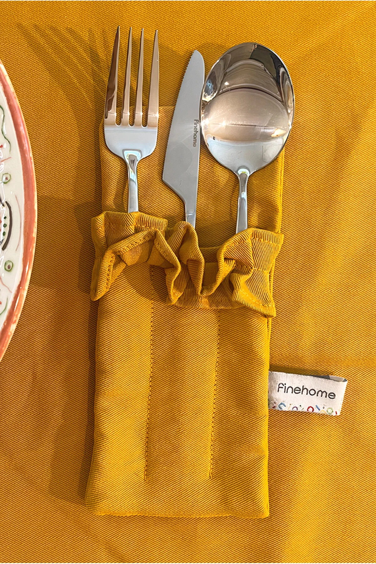 جای قاشق و چنگال سرخ شده هندی FH finehome