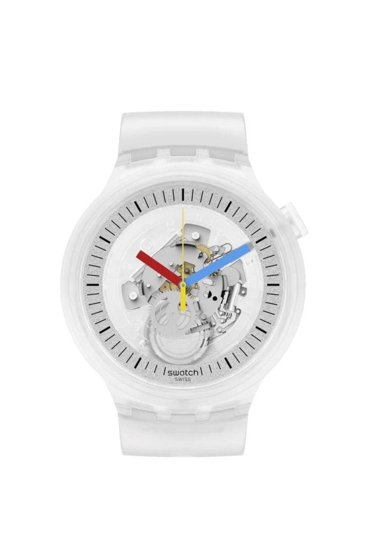 ساعت سفید مردانه و زنانه به وضوح جسورانه مچی SB01K100 Swatch