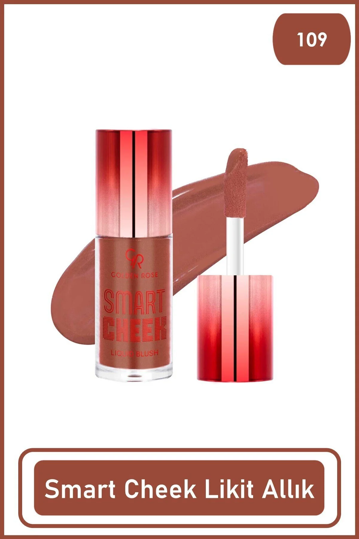 رژگونه شماره سرخ مایع SMART CHEEK 109 BLUSH LIQUID 8691190537586 Golden Rose