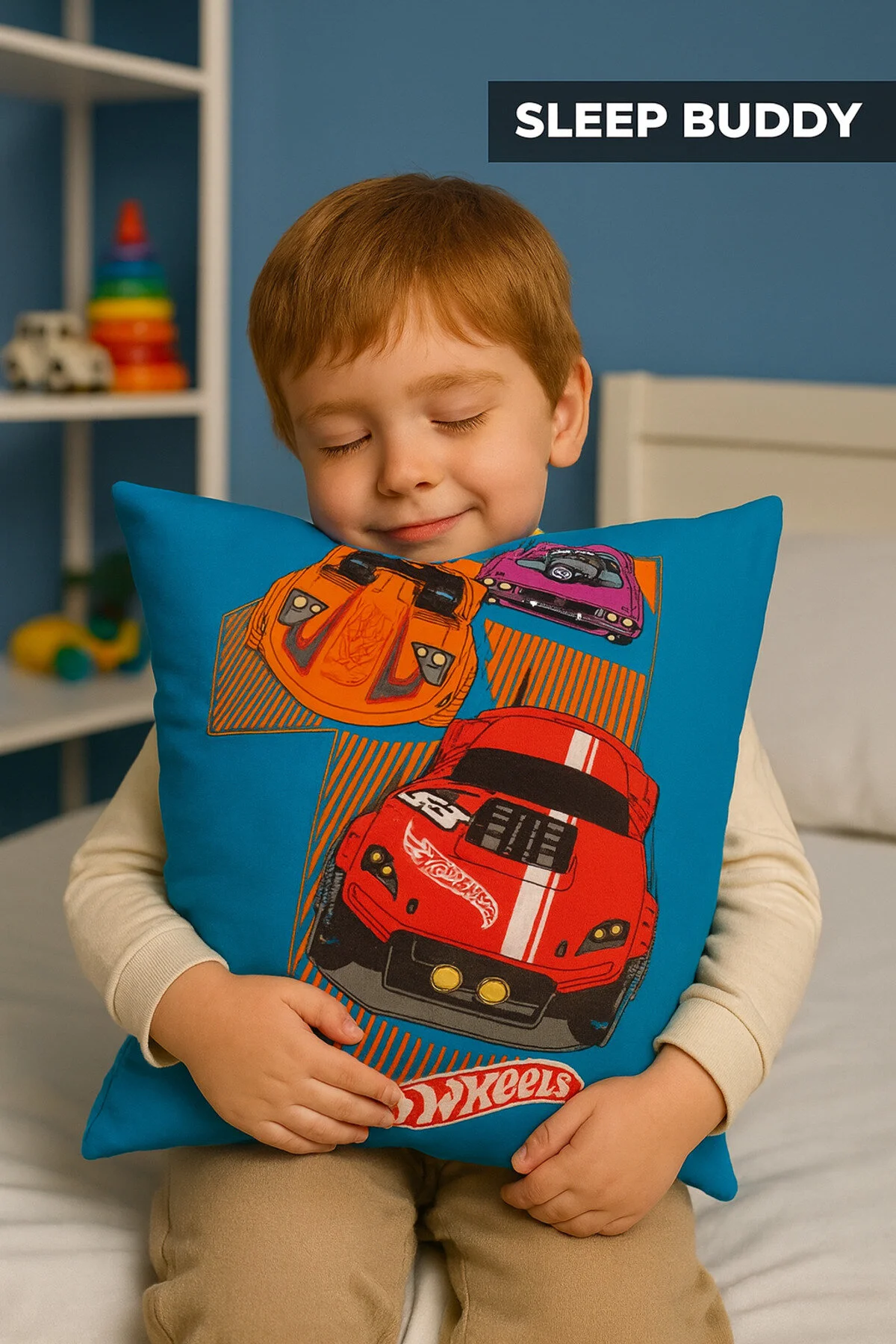 کوسن و کاور بالش دارای مجوز 40X40 سانتی متر بازی کودکان جفت گیری 1 قطعه HOT WHEELS