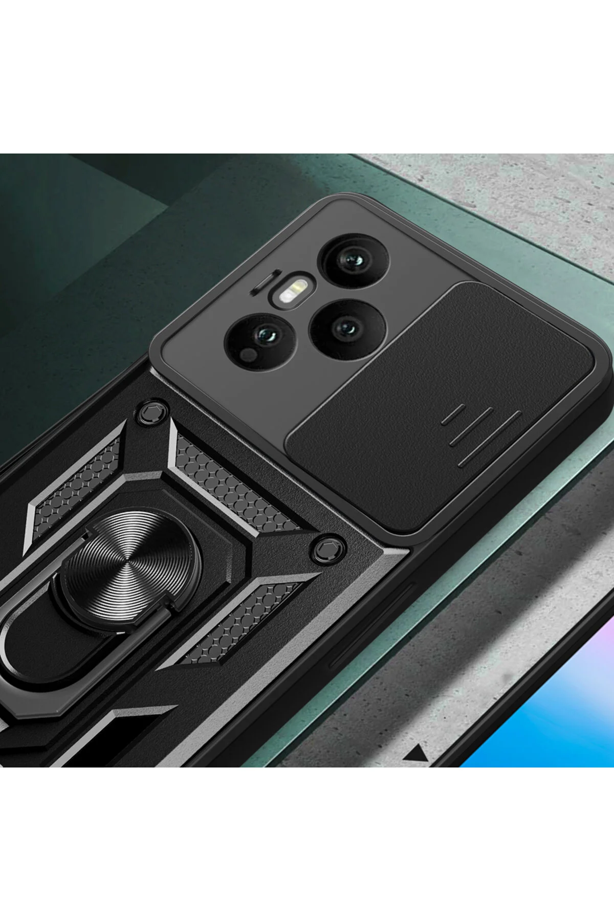 کاور و قاب پوشش مخزن TPU محافظ دوربین مغناطیسی پایه کشویی HONOR 400 PRO TechTrove