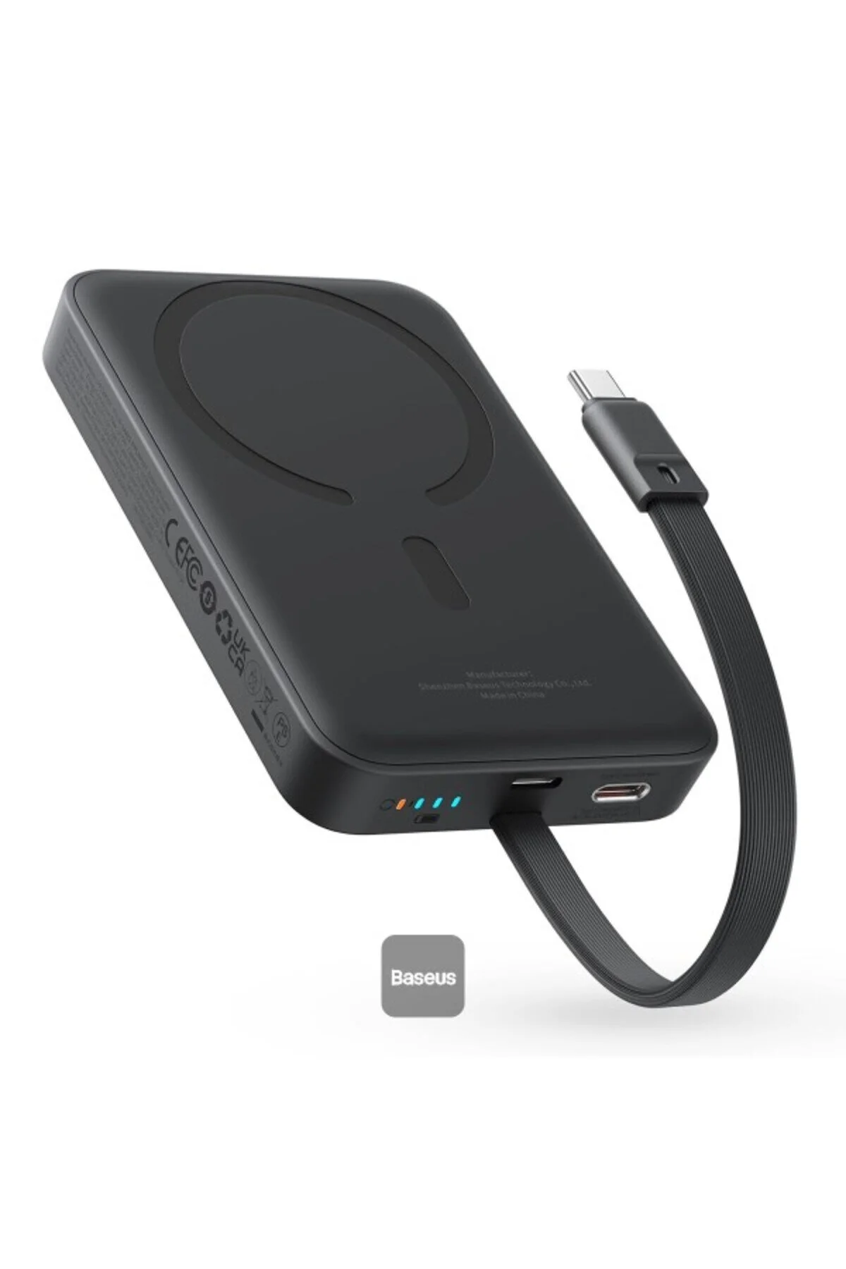پاوربانک MGSAFE MINI 30W 10 000 میلی آمپر ساعت TYPE C WIRED WIRELESS POWERBANK BLACK Baseus