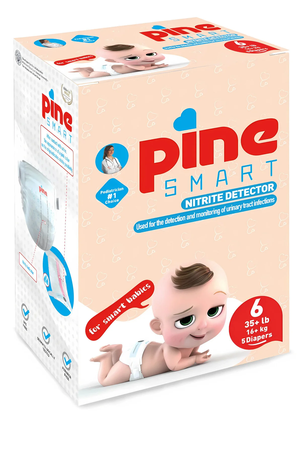 پوشک بچه هوشمند SMART 5 بسته 2 3 4 6 سایز کیلوگرم 9 7 14 11 18 15+ اورجینال Pine