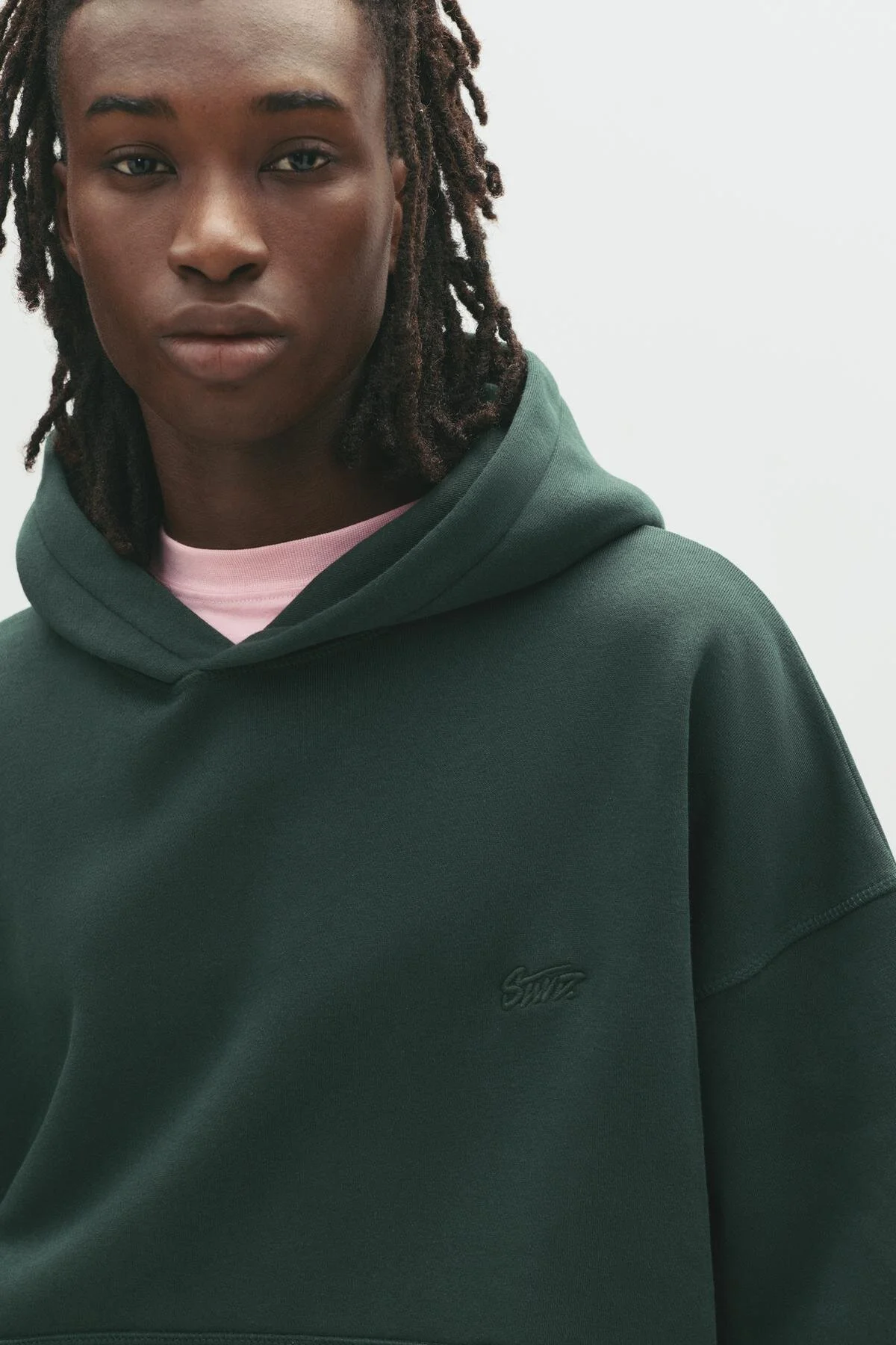 سویشرت پیراهن کاپوت گلدوزی شده اورجینال Pull & Bear