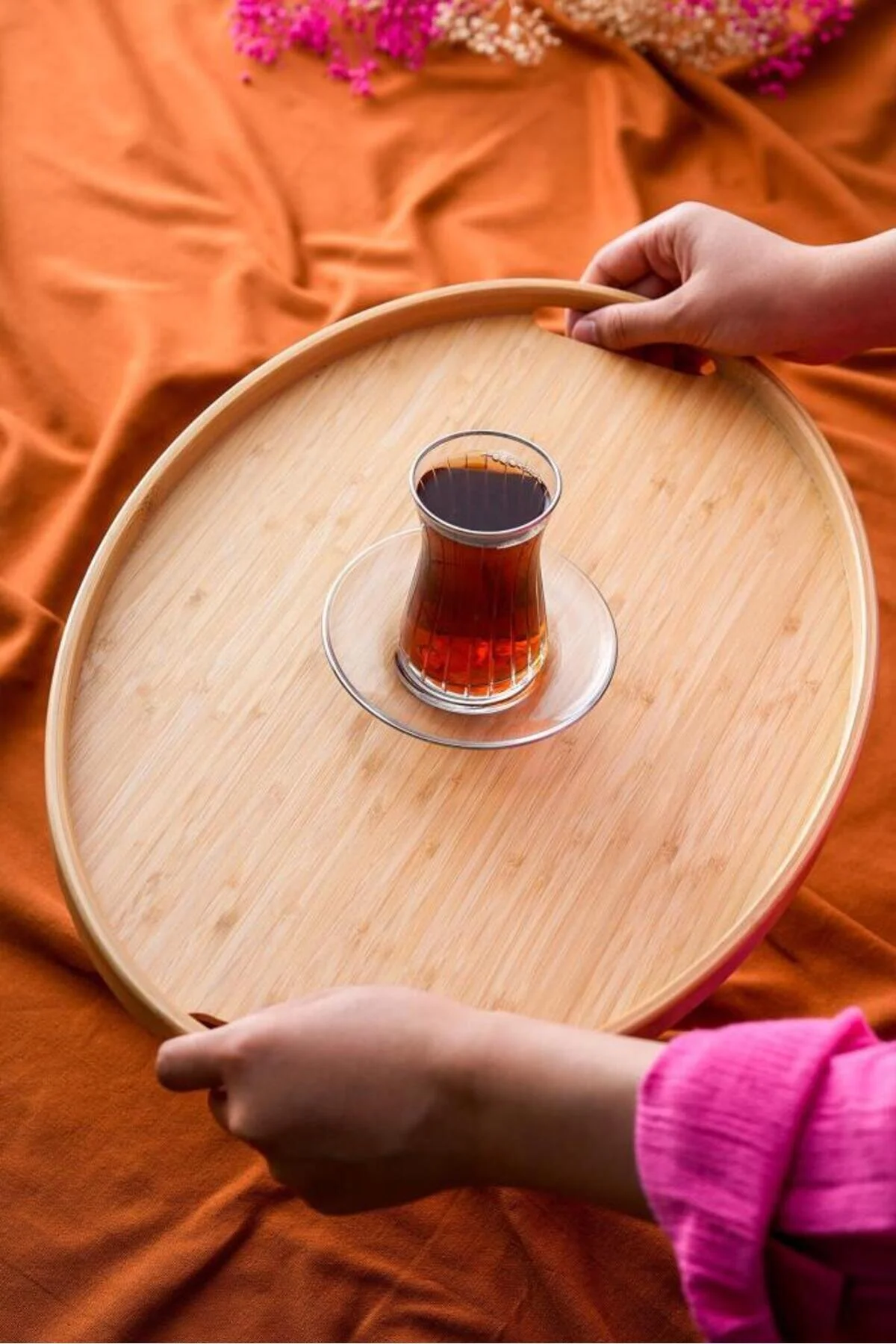سینی بیضی بامبو 32X45CM اورجینال ACAR