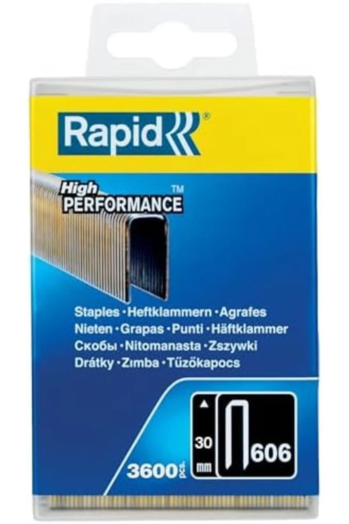 چراغ قوه SELLBUYST STAPLE WIRE TYPE 606 30 میلی متر استپل 3600 جعبه پلاستیکی ماندال پشت باریک برای چوب STOREMAX