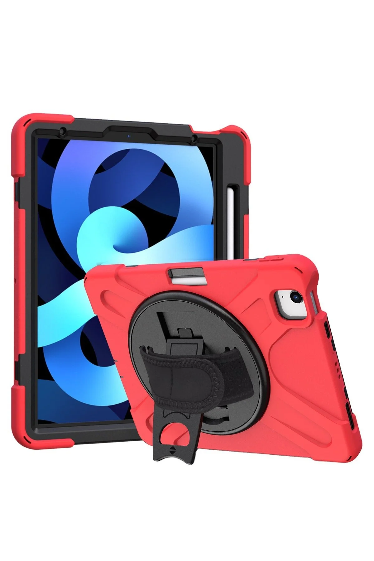 کاور تبلت قاب سیلیکونی زره‌دار DEFENDER سازگار با پایه قرمز IPAD AIR 13 bestdijital