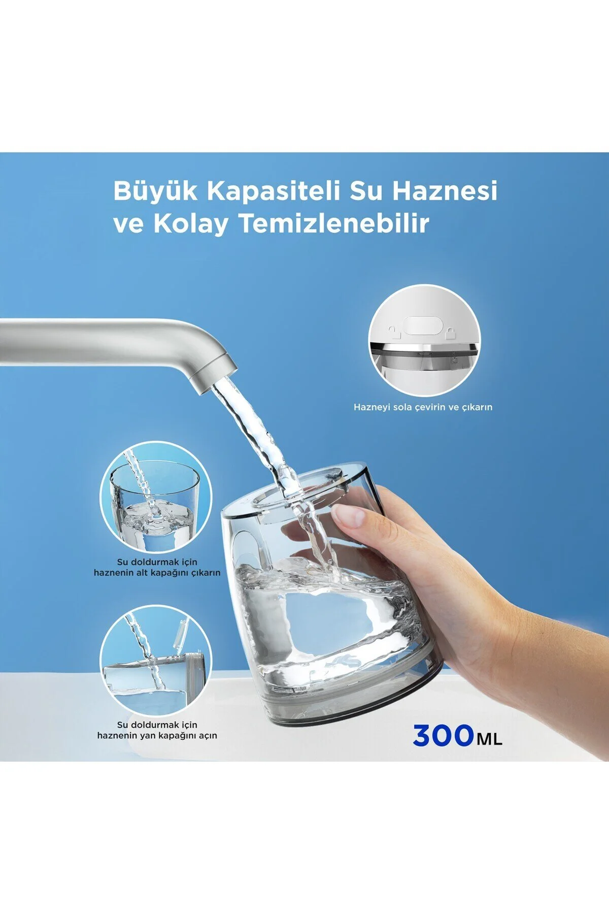 مسواک شارژی آبیاری دهان هوشمند قابل حمل MYSMILE 7 IN 1 اورجینال Fabcio