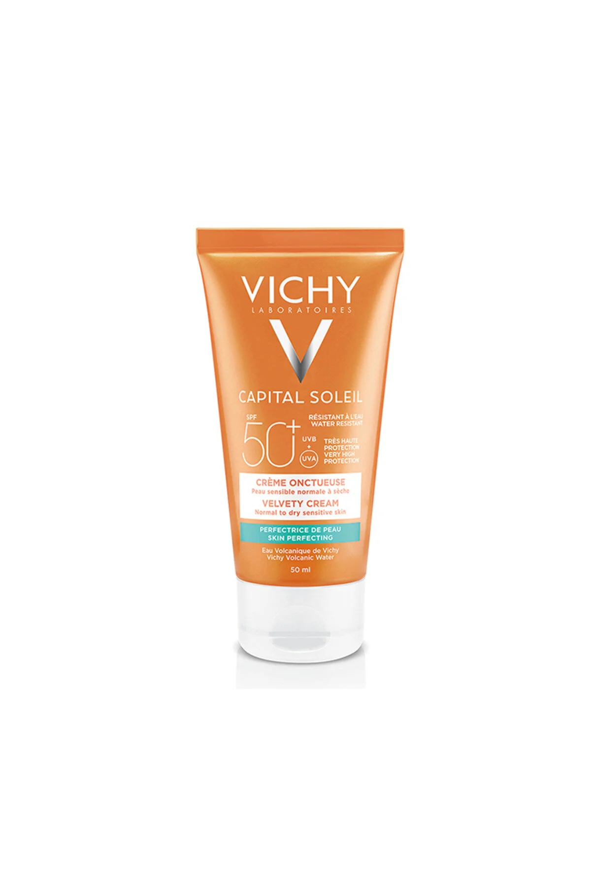 کرم ضد آفتاب صورت CAPITAL SOLEIL SPF50+ مخملی برای پوست صاف 50 میل ویشی Vichy