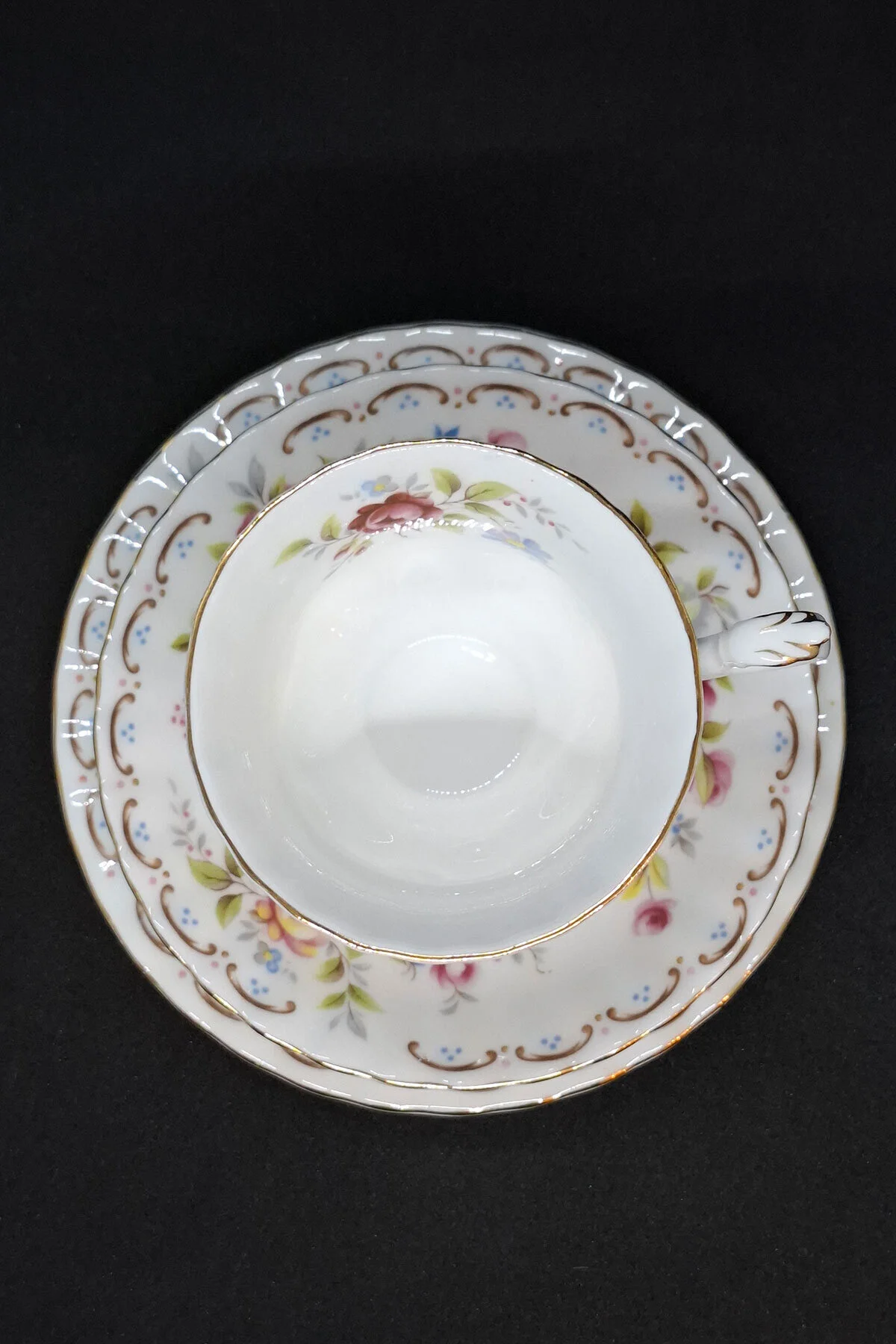 فنجان چای جام پرسلن عتیقه گل رز 3 قطعه 150 میلی لیتر Royal Albert