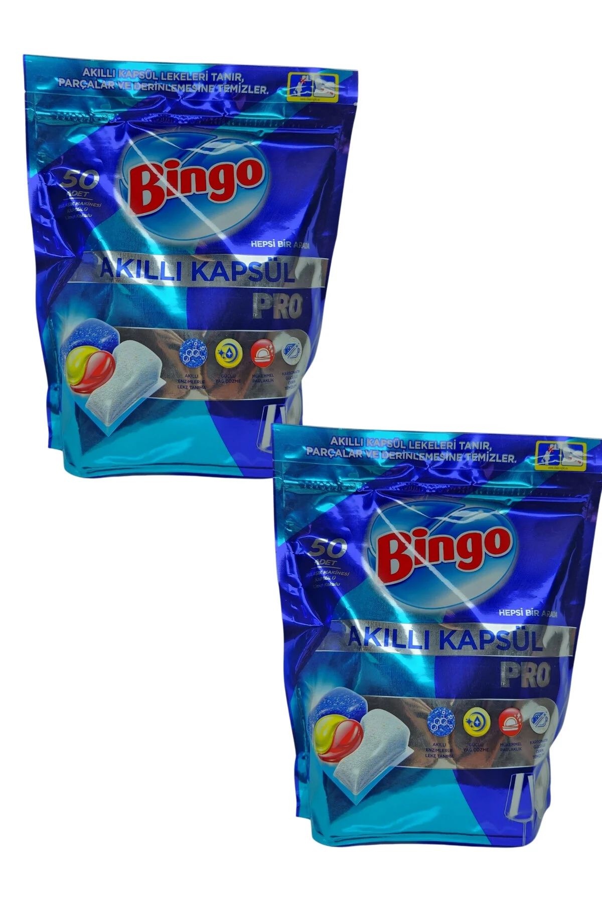 قرص و پودر ماشین ظرفشویی کپسول SMART PRO 50'S X 2 قطعه Bingo