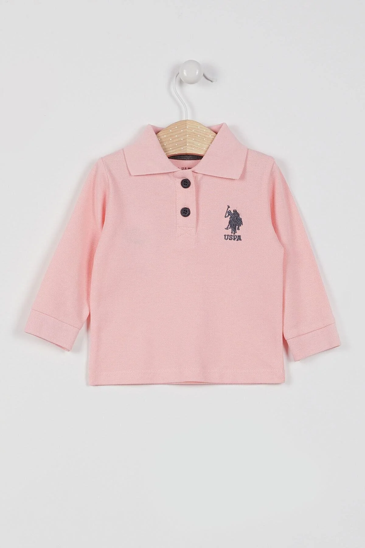 U.S. Polo Assn. پایه. ژاکت آستین بلند بچه ماهی سالمون کلاسیک دارای مجوز Polo Assn
