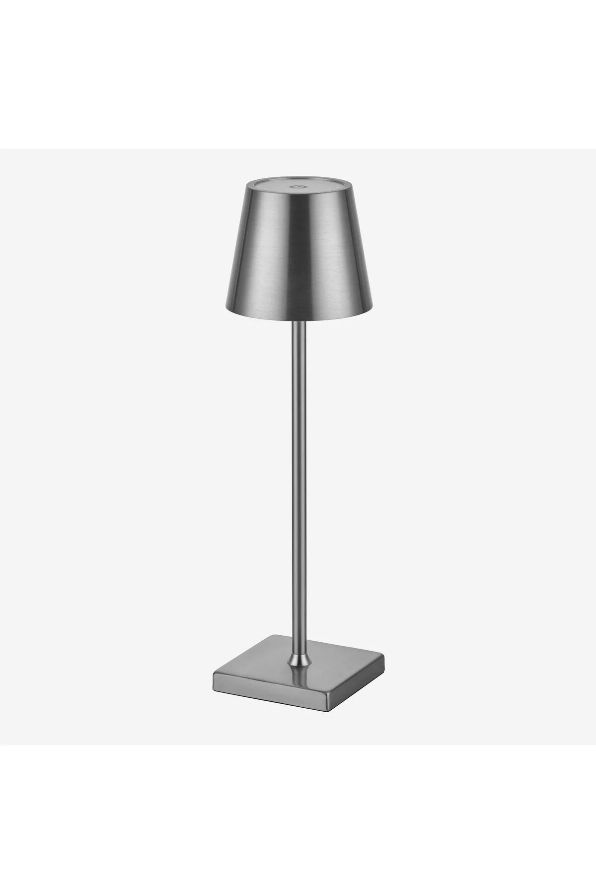 چراغ رومیزی و خواب فولاد ضد زنگ نقره ای لامپ میز 10X10X38 سانتی متر CHIARA ALESSI