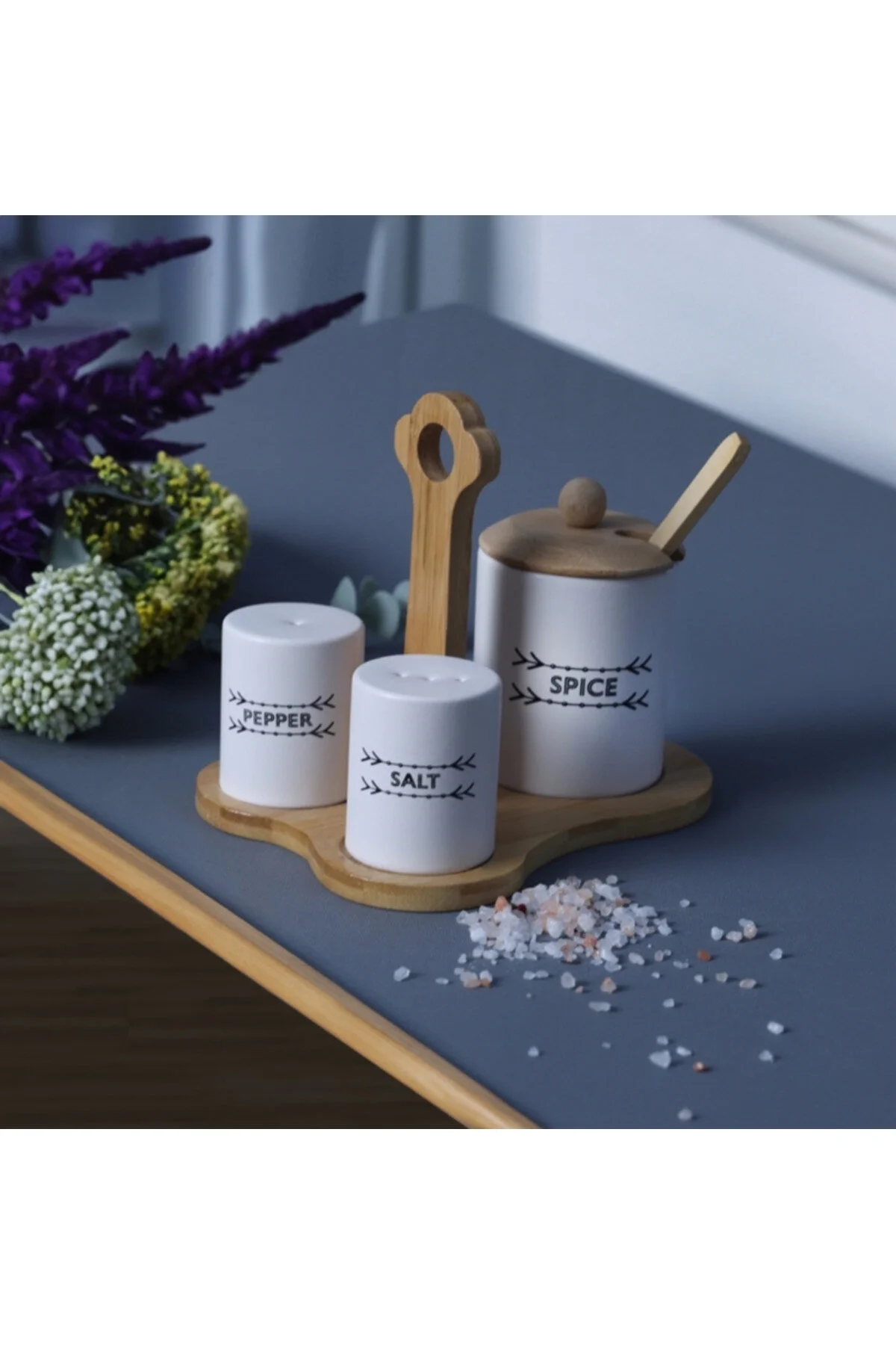 نمکدان و فلفل‌پاش ایستاده بامبو 3RD HOLDER PEPPER SET TT 21 Keramika