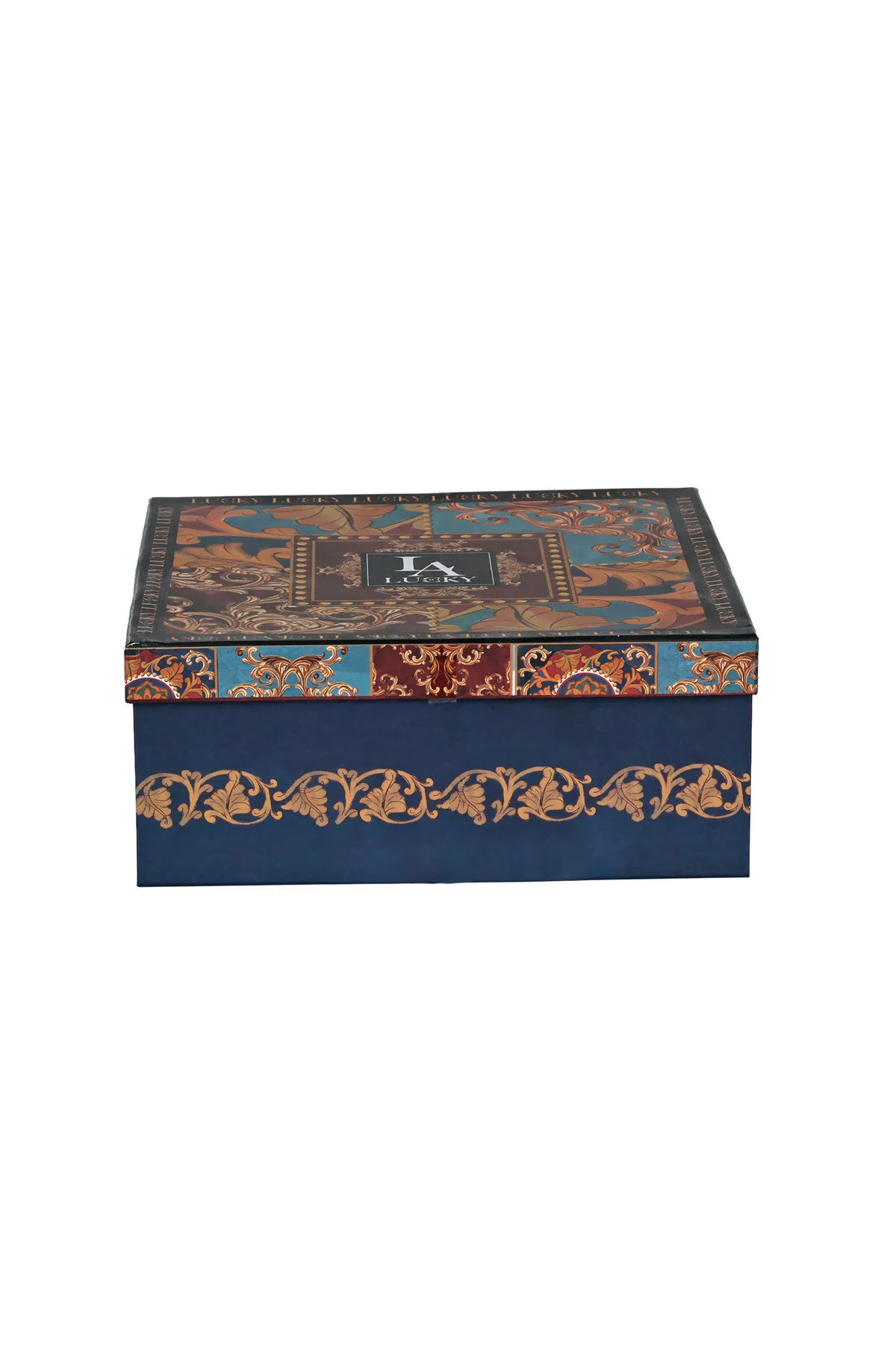 بشقاب سفید Clarissa Bone China چینی آبی رنگ آمیزی کیک پا 27 سانتی متر Lyhd 620  Lucky Art
