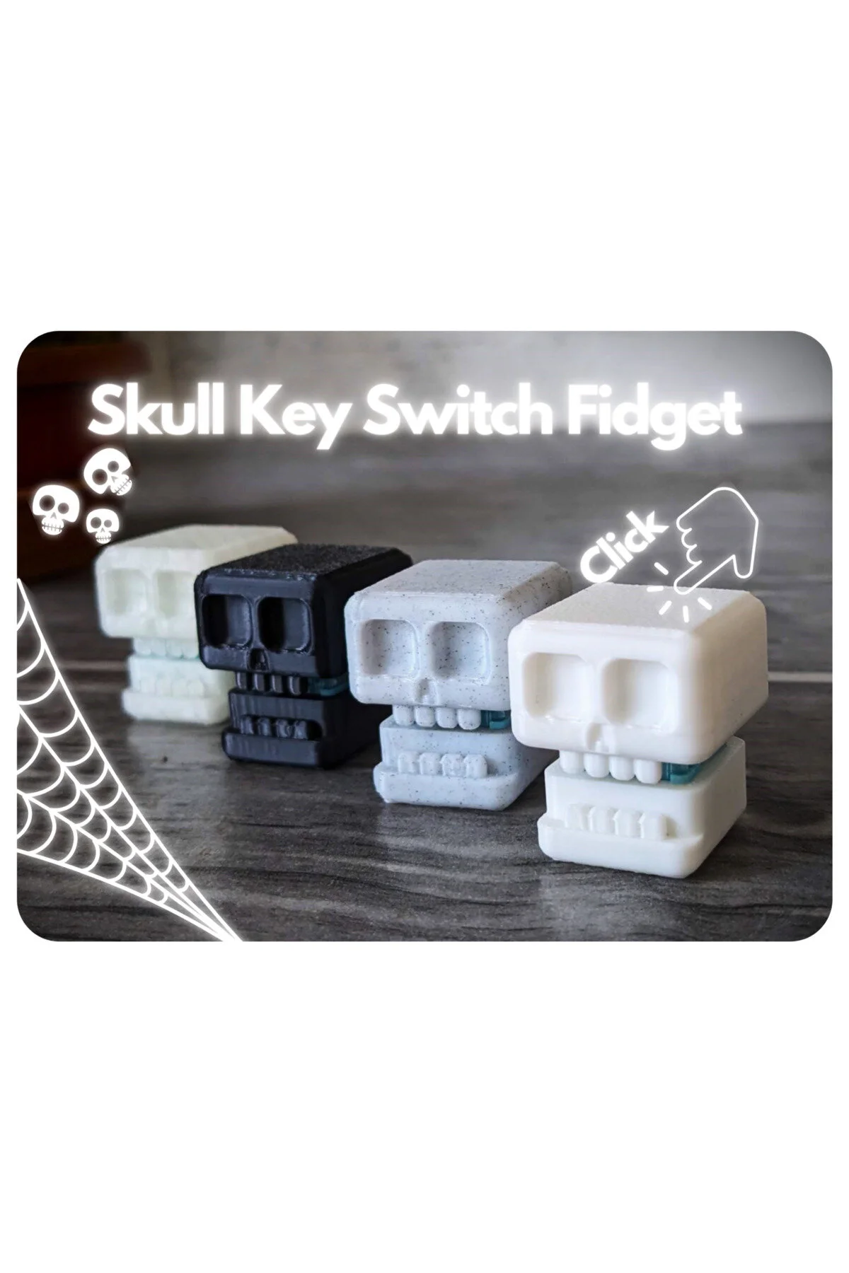 جلیقه کلید SKULL SWITCH FIDGET TOY +CEYCHAIN dokulabs