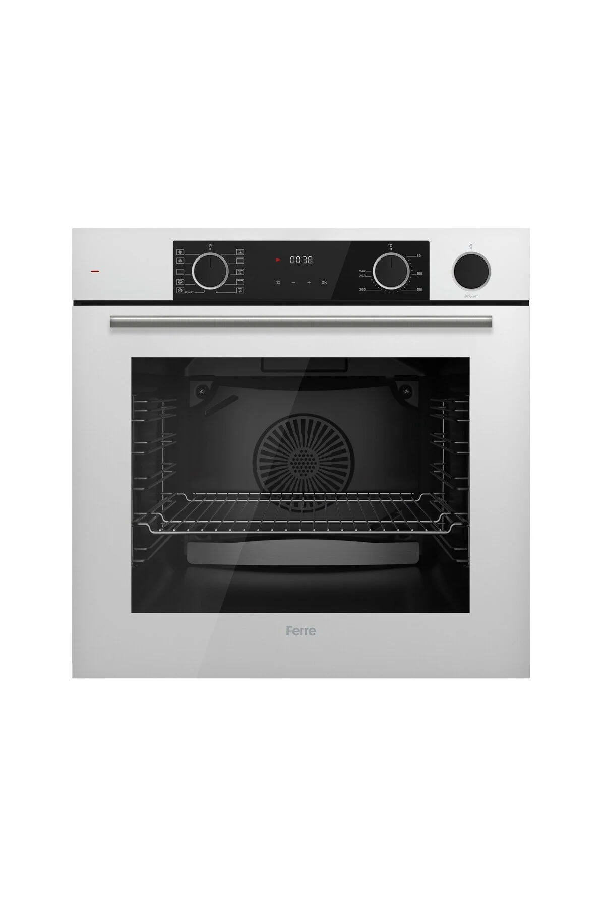 لوازم توکار FRYART& STEAM NOVERRA SILENT HOOD ELECTRIC WHITE ANK. مجموعه D081 SA + MS263 XE64CB Ferre