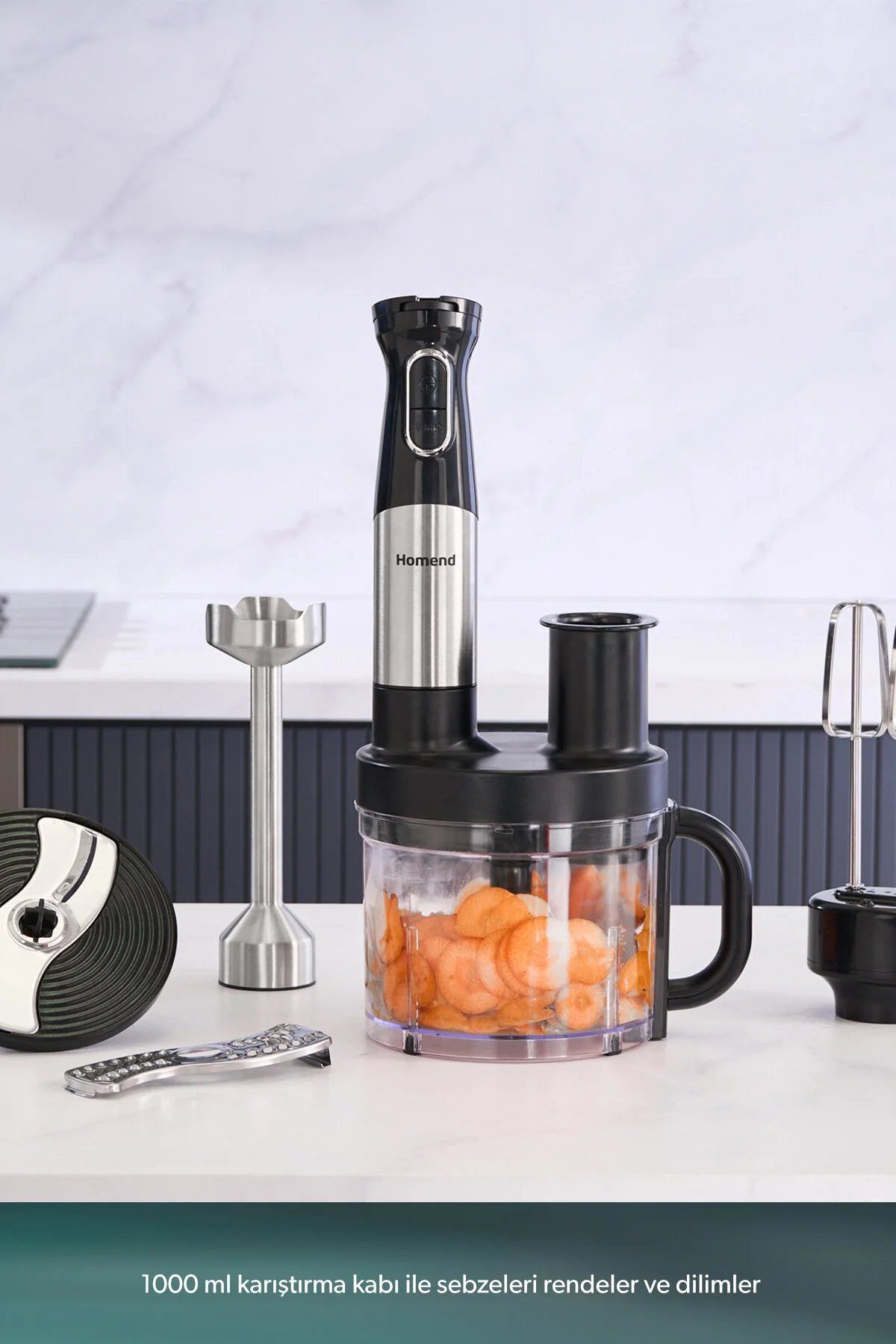 ست مخلوط کن FUNCTIONALL 2848H غذاساز INOX اورجینال HOMEND