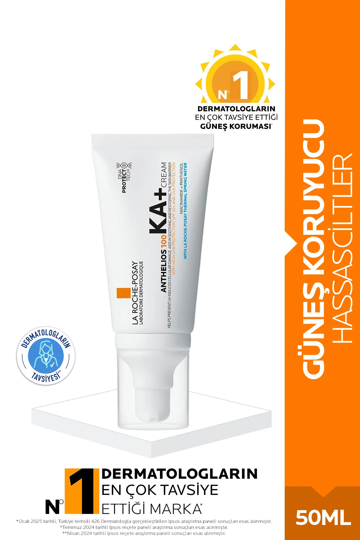 La Roche Posay ضدآفتاب صورت 100 کا+ 50 میلی لیتر