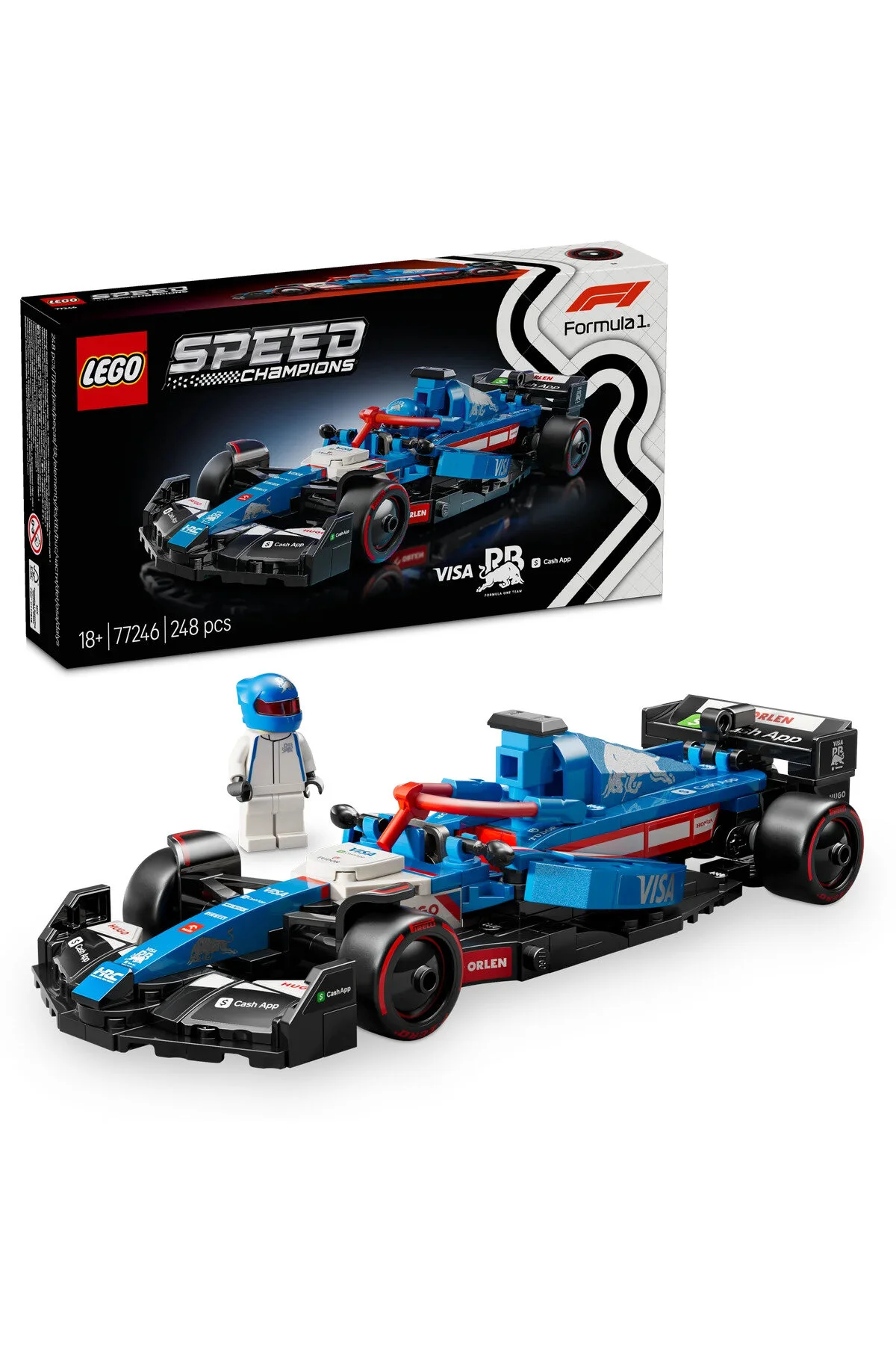 لگو و اسباب بازی های ساخت محور ® SPEED ​​​​CHAMPIONS VISA CASH APP RB VCARB 01 F1® RACE CAR 77246 18+ TOY SET 248PR از ترکیه LEGO
