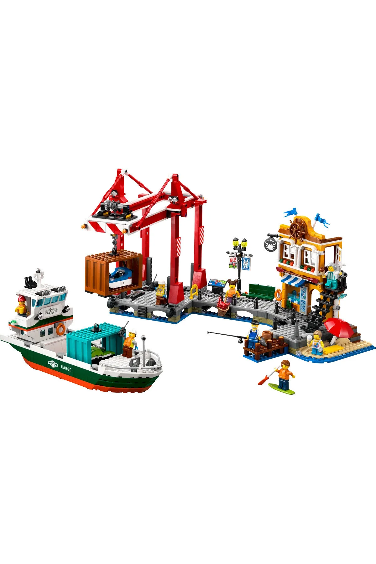 لگو و اسباب بازی های ساخت محور ® CITY CARGO SHIP PORT 60422 CREATIVE TOY BUILDING SET FOR CHILDREN 8+ از ترکیه LEGO