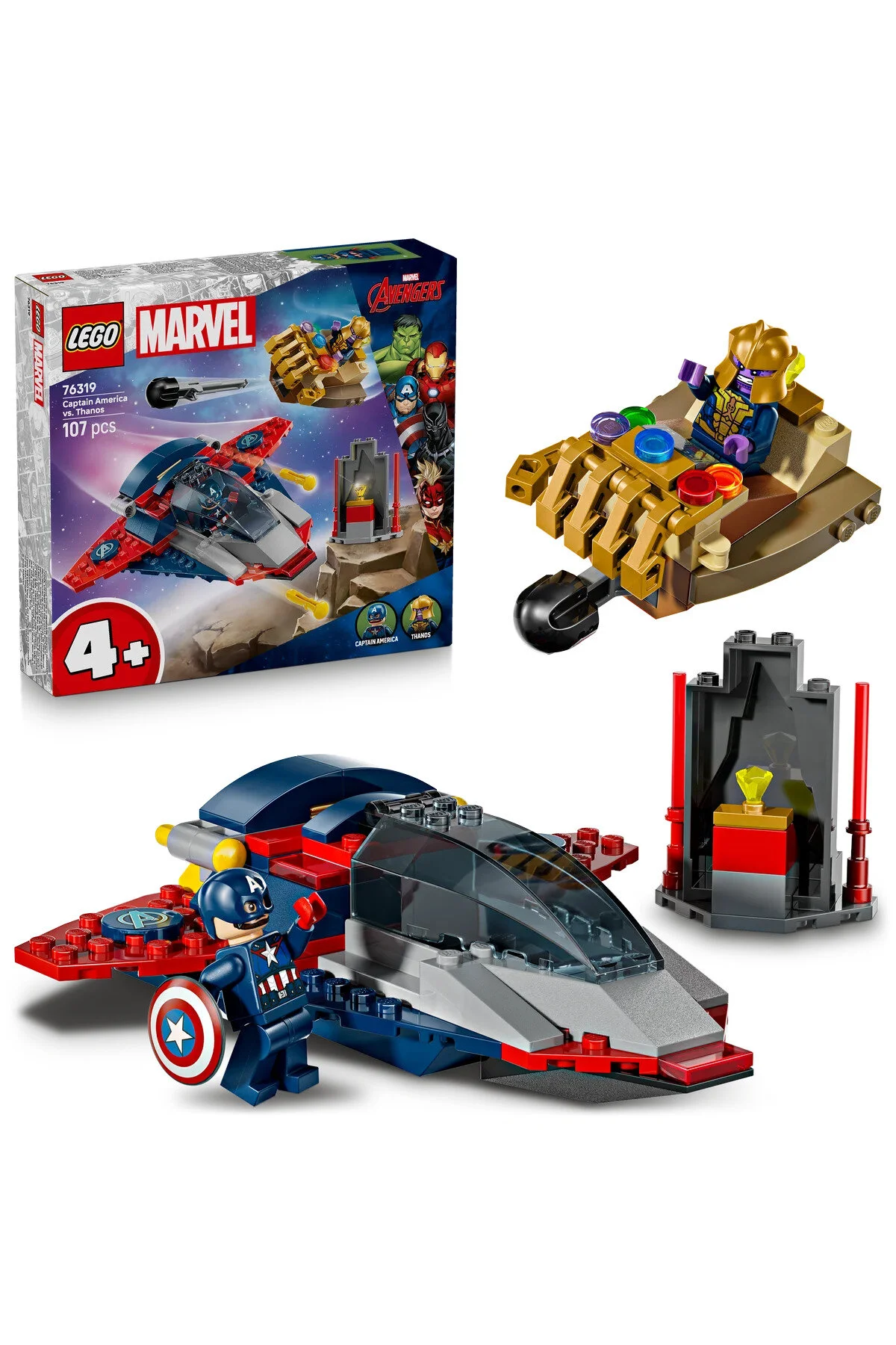 لگو و اسباب بازی های ساخت محور ® ǀ MARVEL CAPTAIN AMERICA VS. THANOS 76319 CREATIVE TOY BUILDING SET FOR KIDS 4+ 107P از ترکیه LEGO