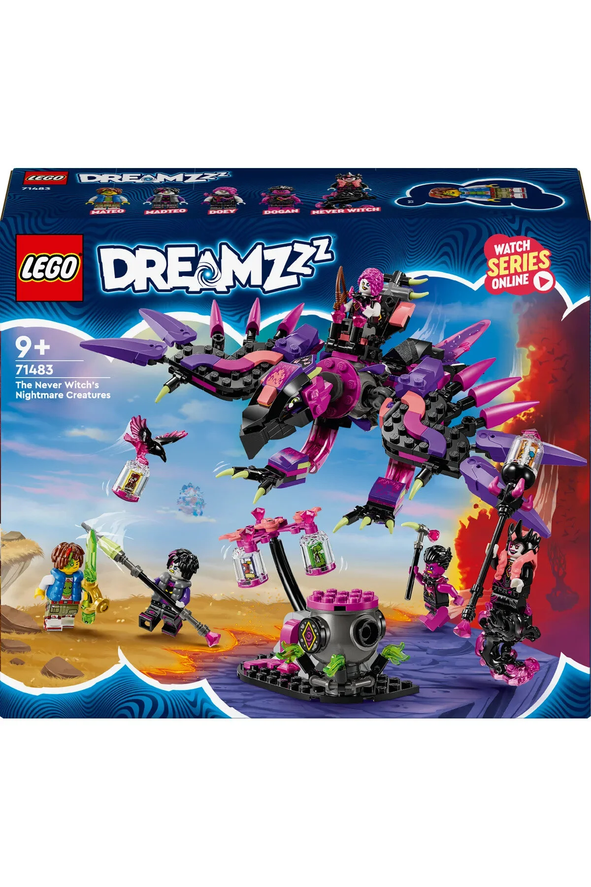 لگو و اسباب بازی های ساخت محور ® DREAMZZZ™ THE NEVER WITCH'S NIGHTMARE CREATURES 71483 – مجموعه ساختمان برای کودکان 9+ 457P از ترکیه LEGO