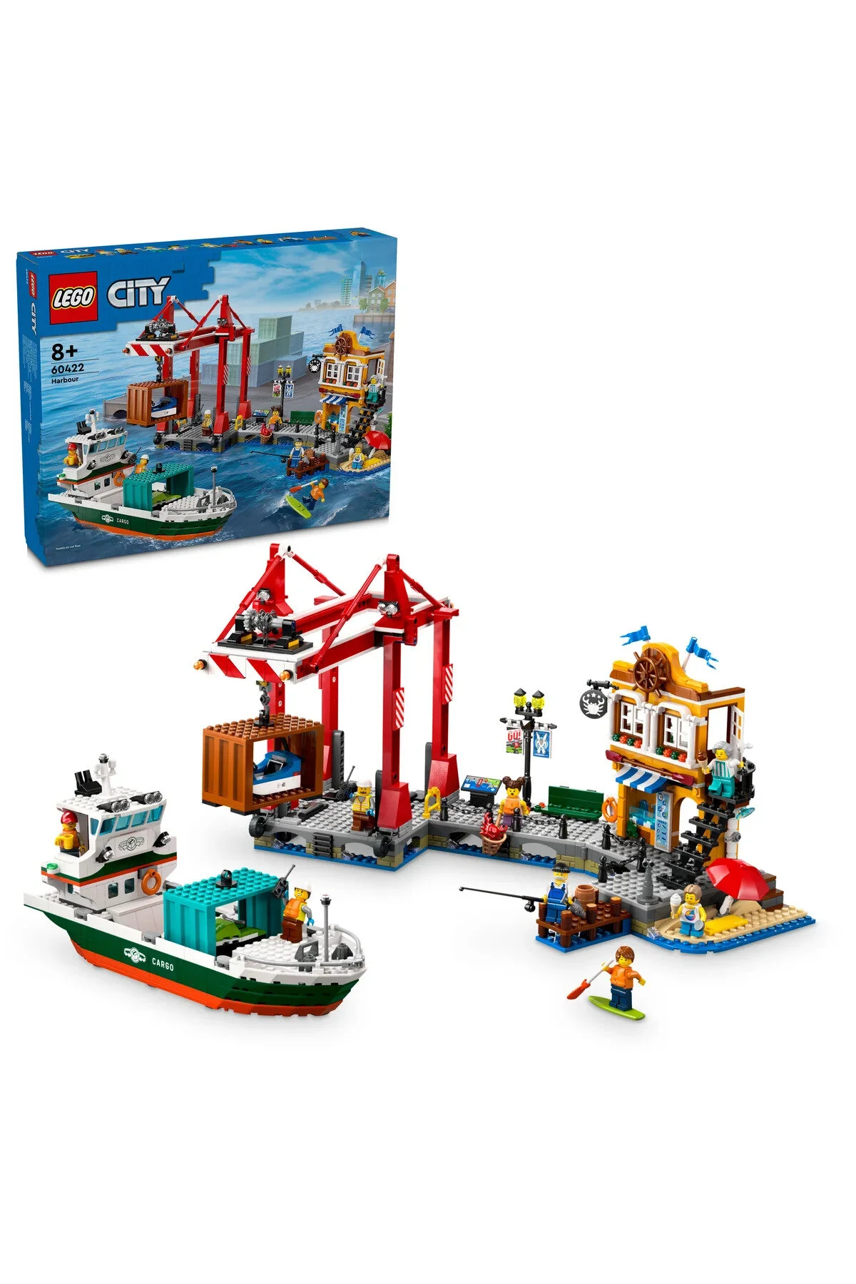 لگو و اسباب بازی های ساخت محور ® CITY CARGO SHIP PORT 60422 CREATIVE TOY BUILDING SET FOR CHILDREN 8+ از ترکیه LEGO