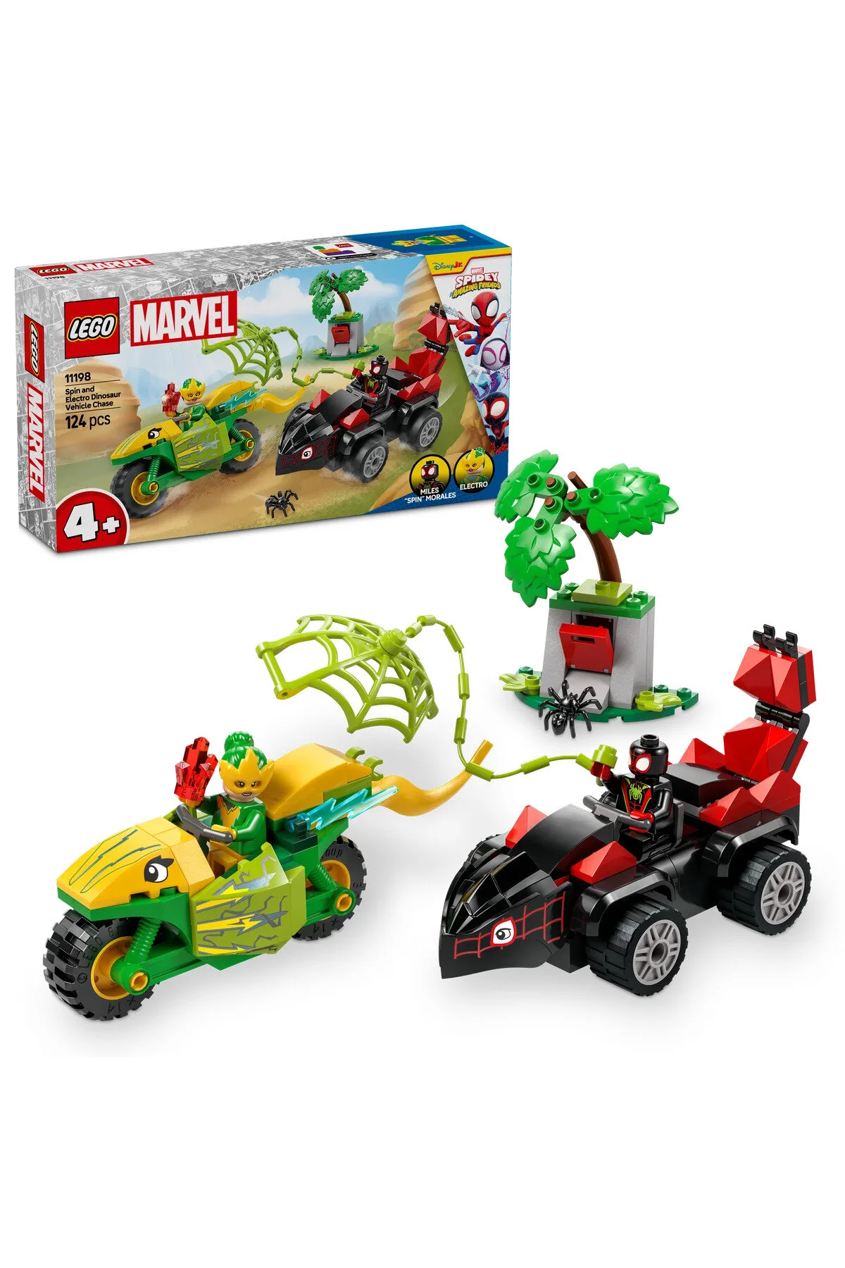 لگو و اسباب بازی های ساخت محور ® MARVEL SPIDEY AND HIS AMAZING FRIENDS SPIN ELECTRO DINOSAUR VEHICLE TRACKER 11198 از ترکیه LEGO