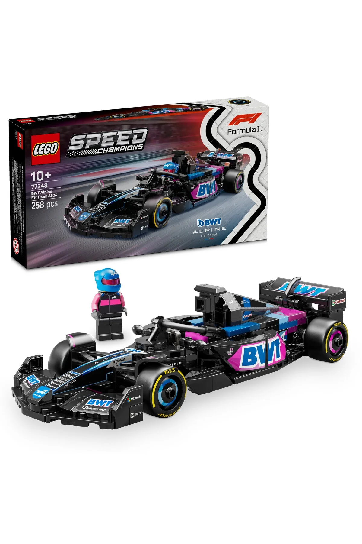 لگو و اسباب بازی های ساخت محور ® SPEED ​​​​CHAMPIONS BWT ALPINE F1® TEAM A524 RACE CAR 77248 ست ساختمان 10+ 258P از ترکیه LEGO