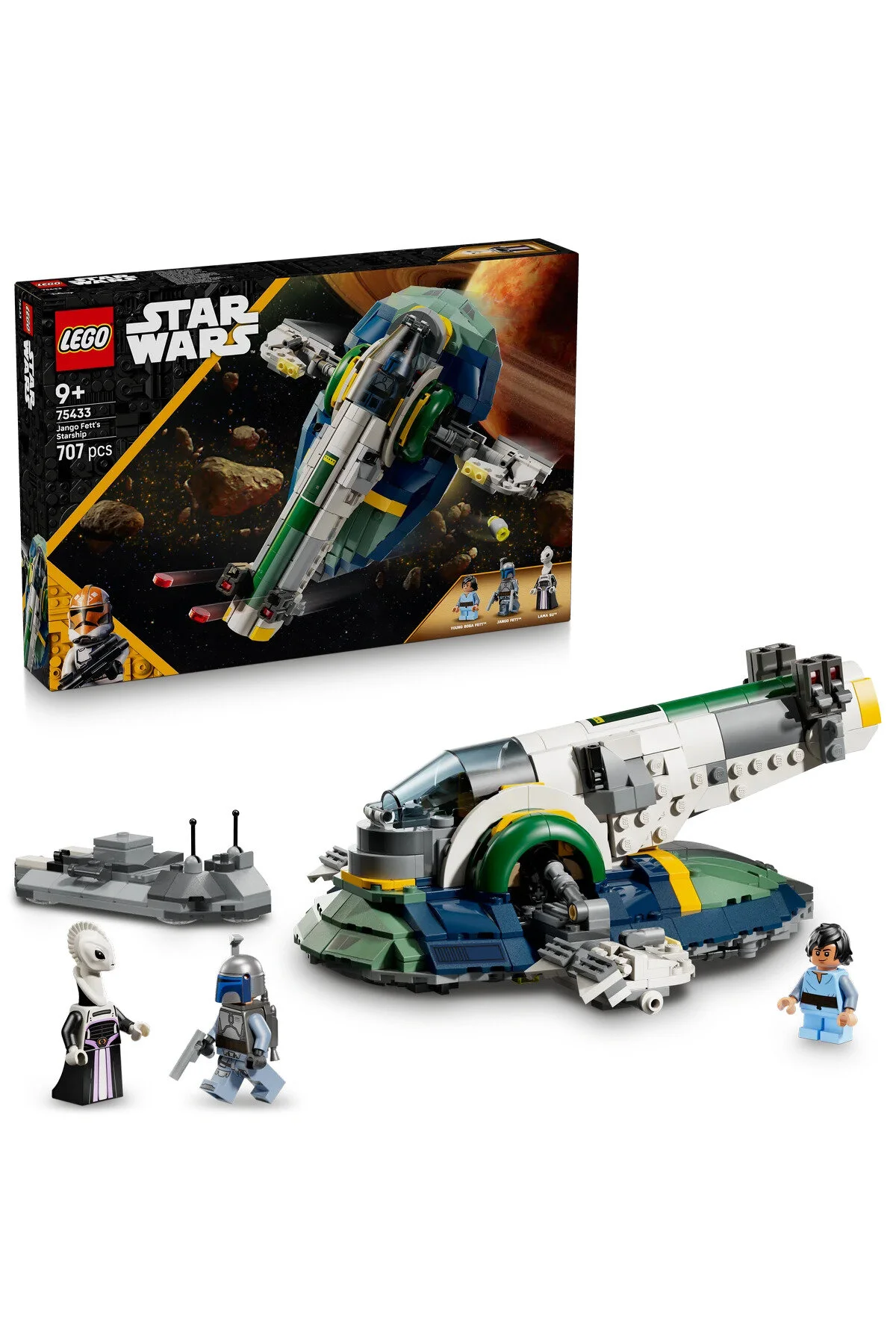 لگو و اسباب بازی های ساخت محور ® STAR WARS: ATTACK OF THE CLONES JANGO FETT'S STARSHIP 75433 9+ TOY BUILDING SET 707P از ترکیه LEGO