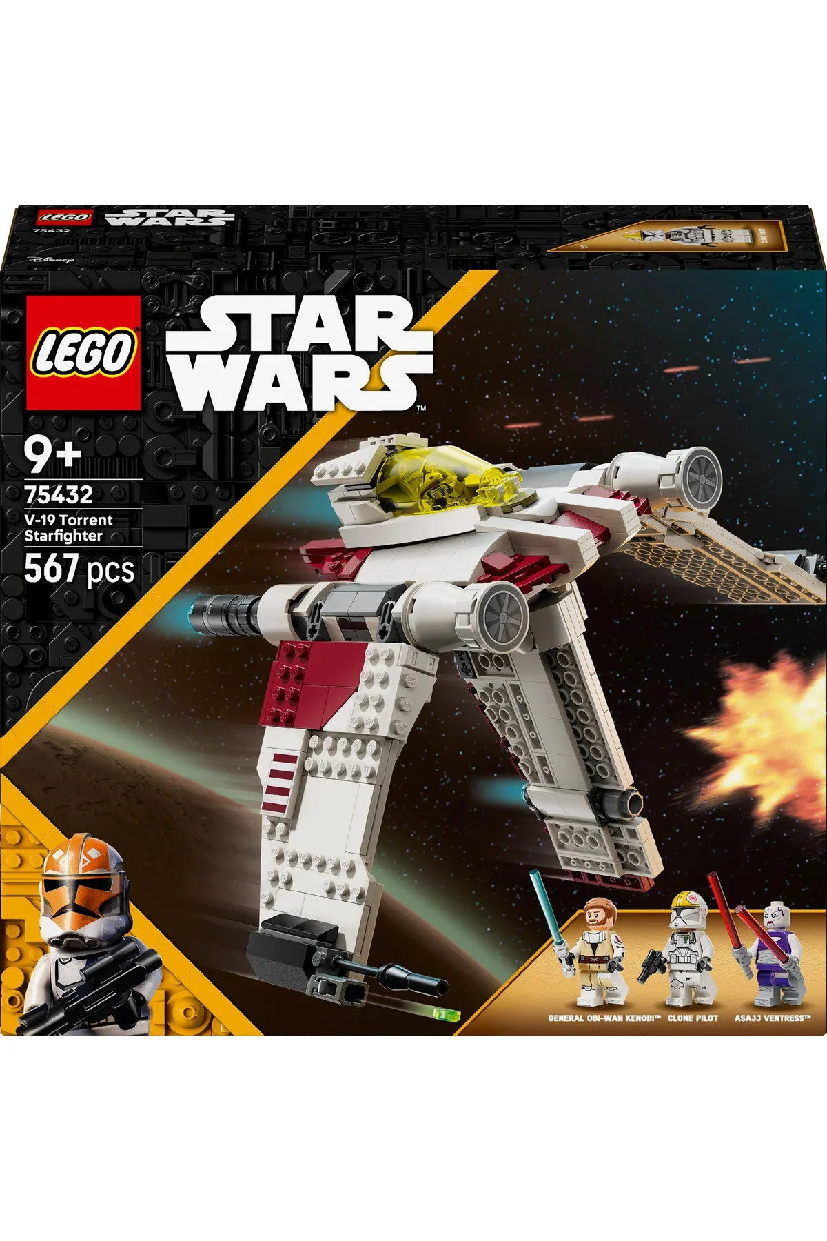 اسباب بازی و ساخت و ساز مدل V-19 Torrent Starfighter از سری جنگ ستارگان مناسب برای کودکان بالای 9 سال لگو Lego