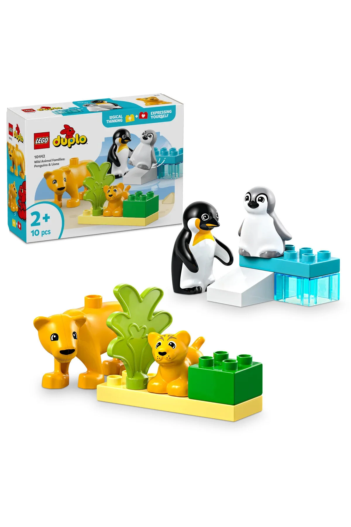 لگو خانواده حیوانات وحشی DUPLO TOWN: PENGUINS AND LIONS 10442 اورجینال LEGO