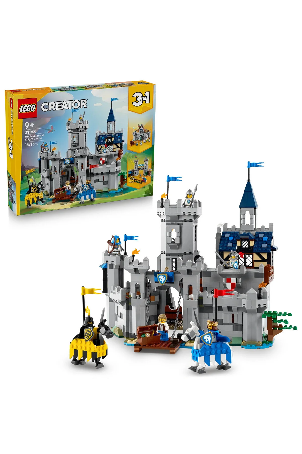 لگو و اسباب بازی های ساخت محور ® CREATOR 3 IN 1 MEDIEVAL KNIGHT CASTLE 31168 9+ ست ساختمان خلاق 1371P از ترکیه LEGO