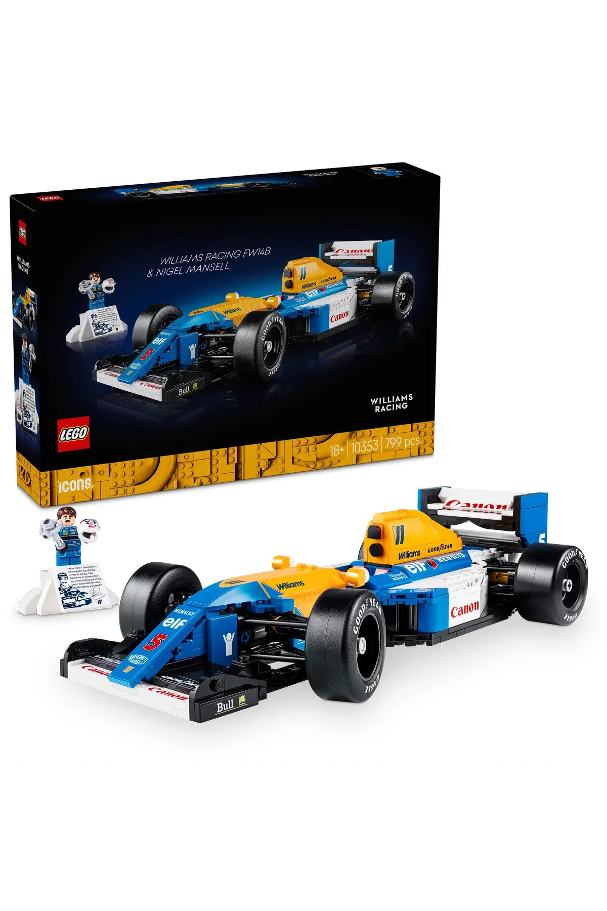 لگو ICONS WILLIAMS RACING FW14B NIGEL MANSELL 10353 اورجینال LEGO