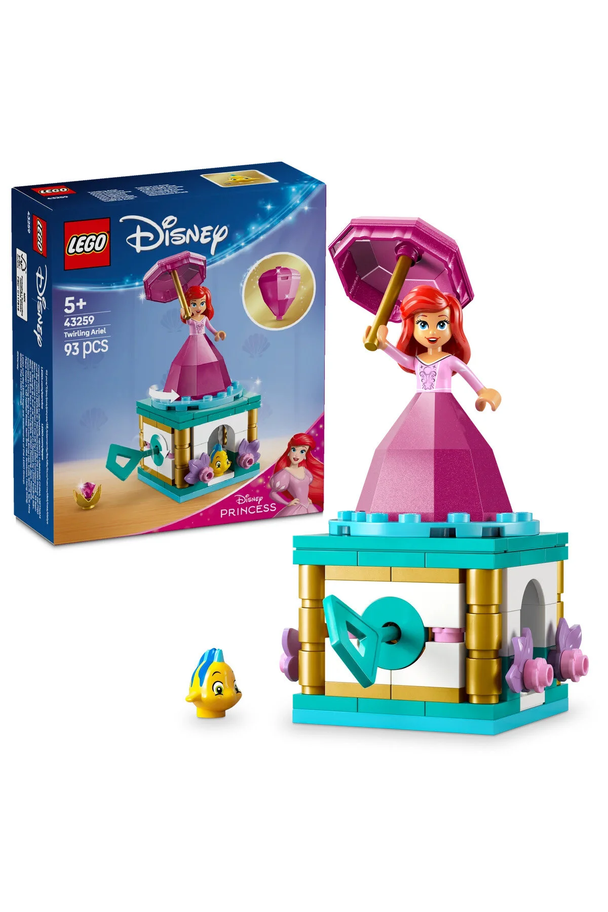 لگو و اسباب بازی های ساخت محور ® ǀ DISNEY PRINCESS SPINNING ARIEL 43259 ست ساختمان خلاقانه برای کودکان 5+ 93P از ترکیه LEGO
