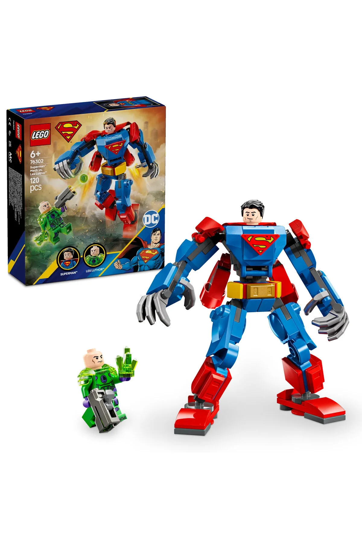 لگو و اسباب بازی های ساخت محور ® DC BATMAN™ SUPERMAN™ ROBOT VS. LEX LUTHOR™ 76302 ست ساختمان 6+ 120 قطعه اورجینال LEGO