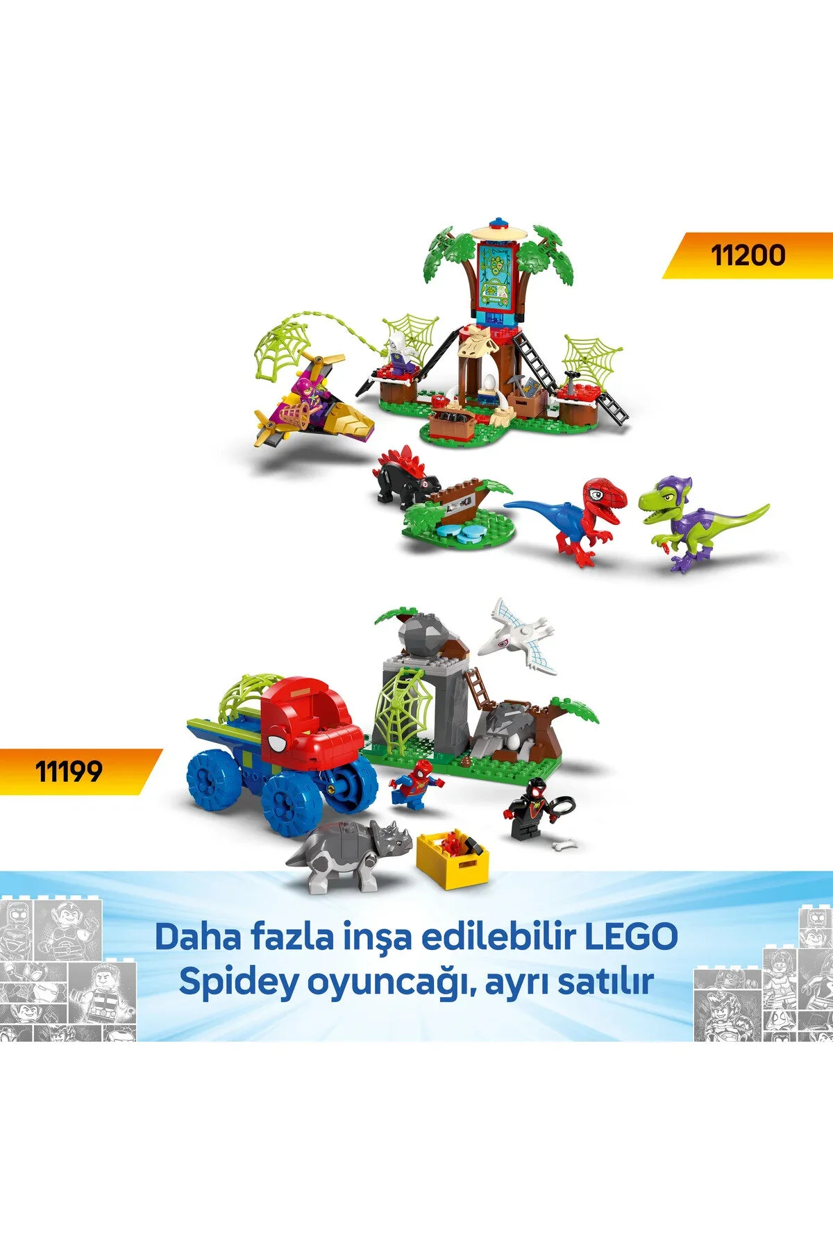 لگو و اسباب بازی های ساخت محور ® MARVEL SPIDEY AND HIS AMAZING FRIENDS SPIN ELECTRO DINOSAUR VEHICLE TRACKER 11198 از ترکیه LEGO