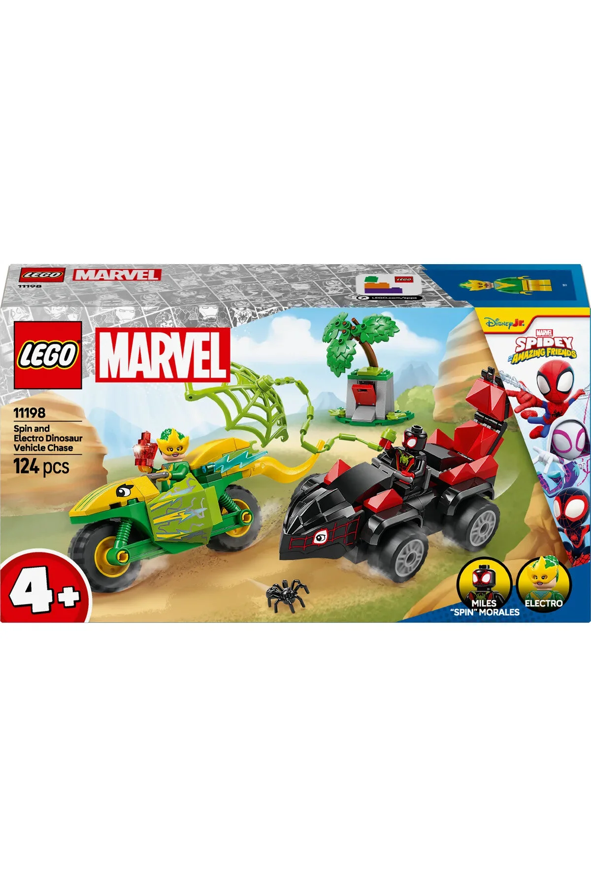 لگو و اسباب بازی های ساخت محور ® MARVEL SPIDEY AND HIS AMAZING FRIENDS SPIN ELECTRO DINOSAUR VEHICLE TRACKER 11198 از ترکیه LEGO