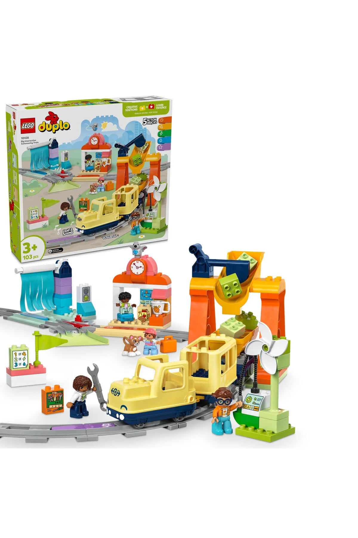 لگو قطار بزرگ محله تعاملی شهر DUPLO 10428 اورجینال LEGO