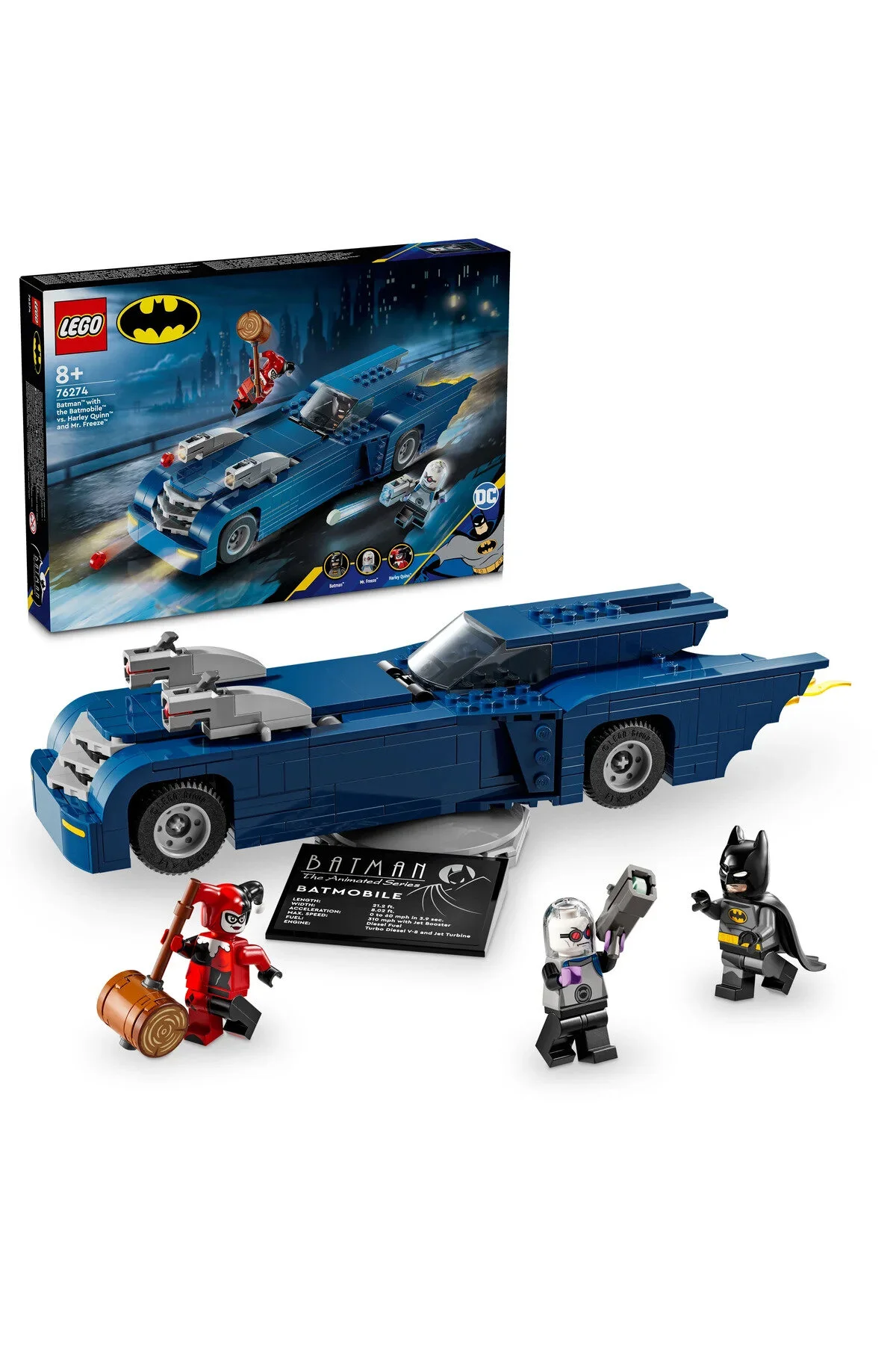 لگو و اسباب بازی های ساخت محور ® DC BATMAN™: BATMOBILE™ با BATMAN™ HARLEY QUINN™ MR. AGAINST THE FREEZE™ 76274 8+ ست از ترکیه LEGO