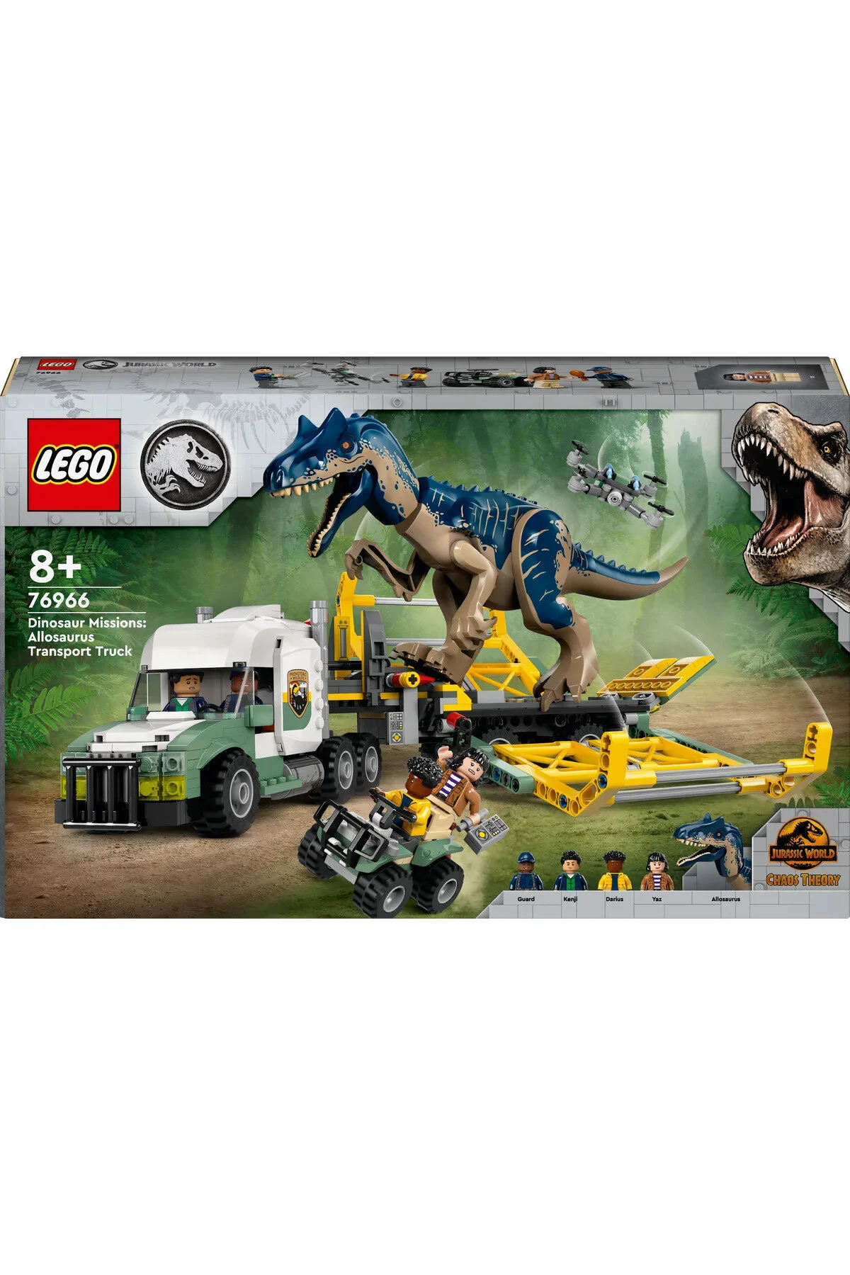 لگو و اسباب بازی های ساخت محور ® ماموریت دایناسورهای دنیای ژوراسیک: کامیون حمل نقل ALLOSAURUS 76966 8+ TOY BUILDING SET 588P از ترکیه LEGO